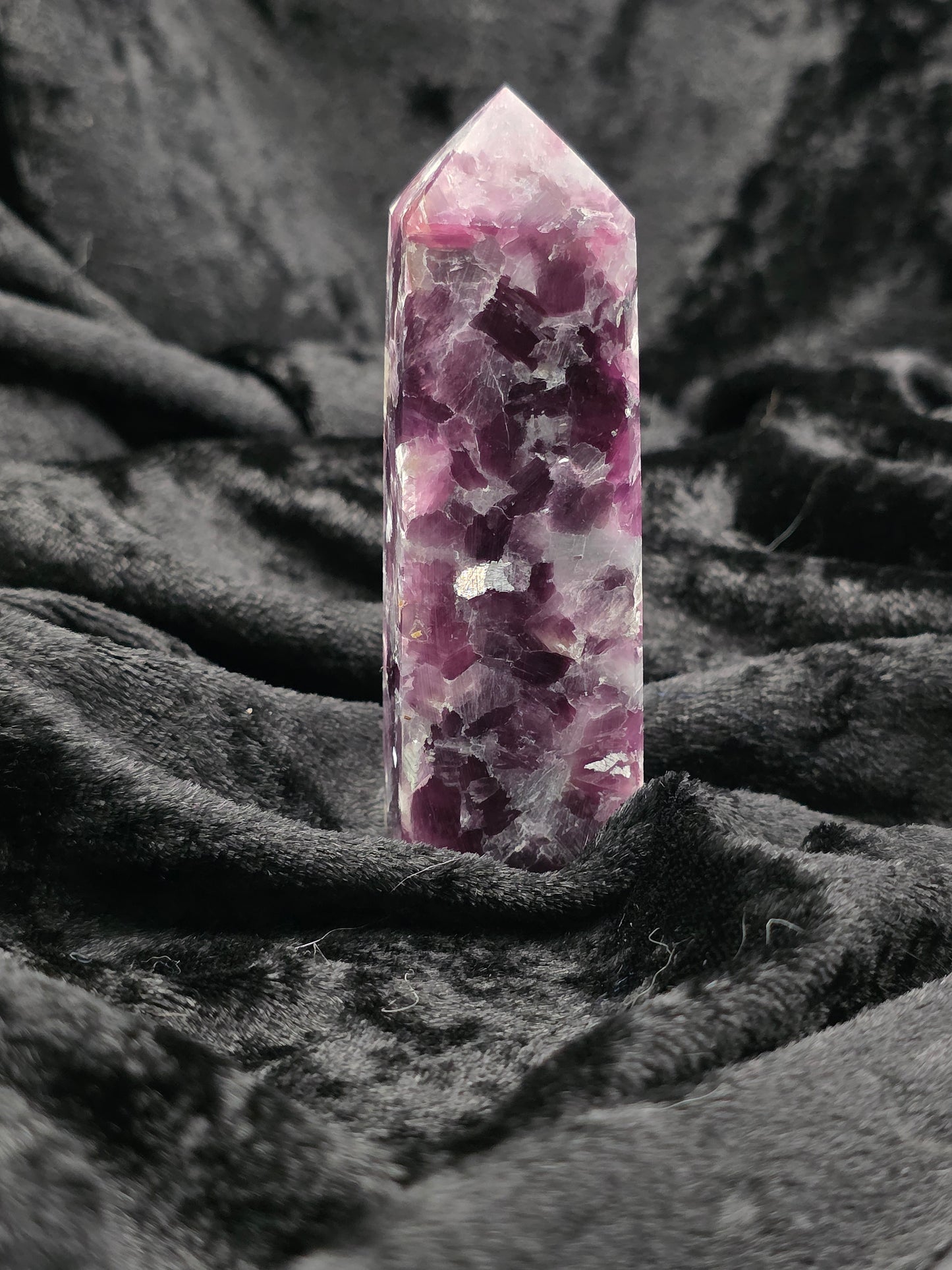 ๐ Purple Mica Tower โ Spark of Magic (3.25 in)