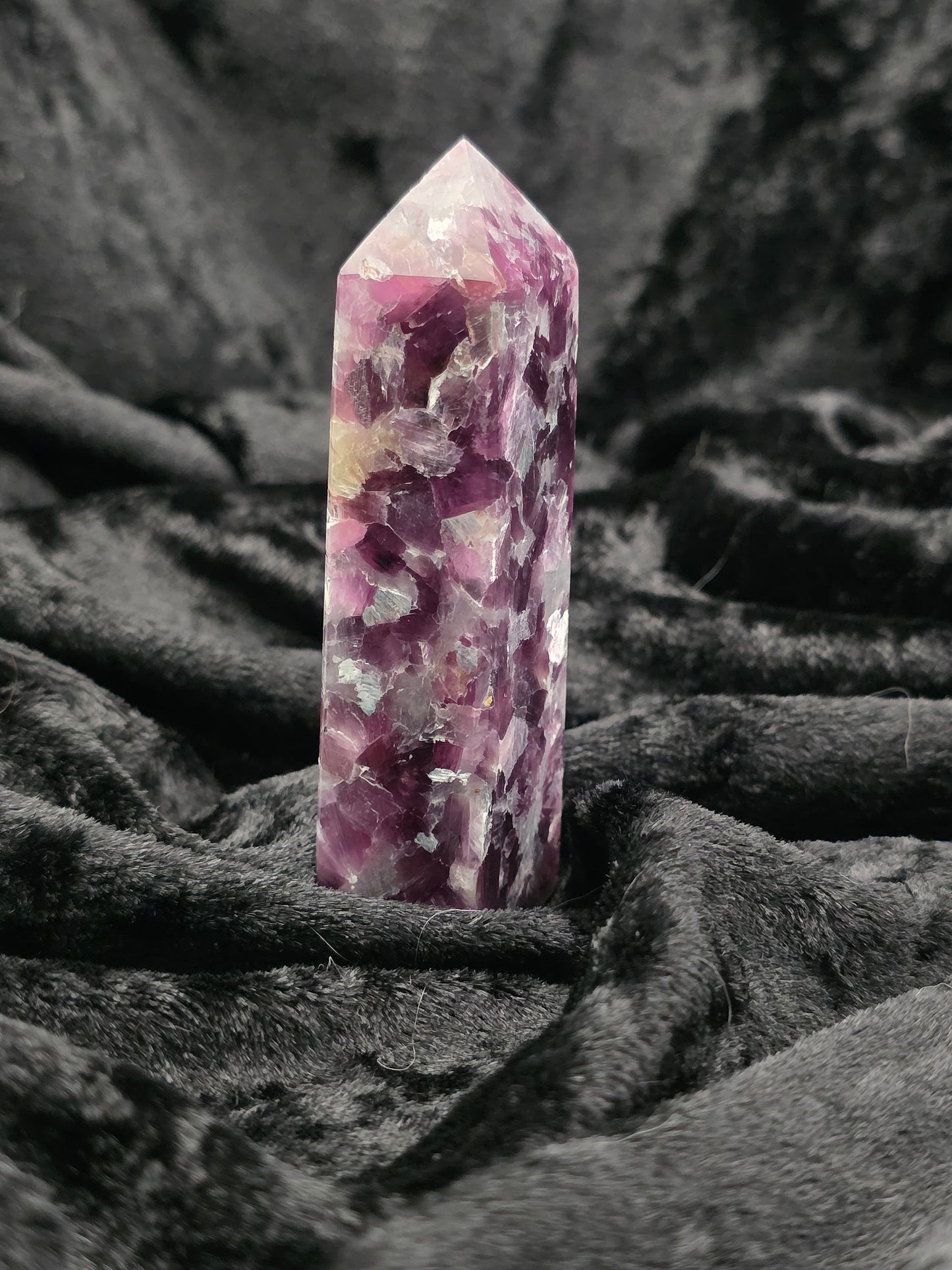 ๐ Purple Mica Tower โ Spark of Magic (3.25 in)