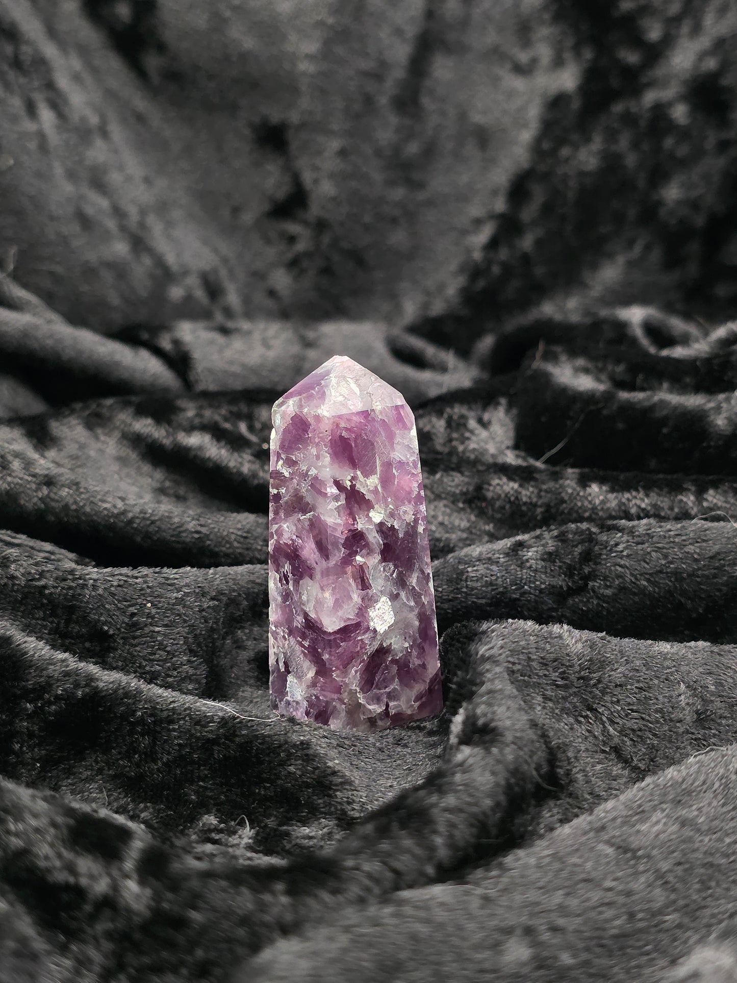 ๐ Purple Mica Tower โ Petite Shimmer (2 in)