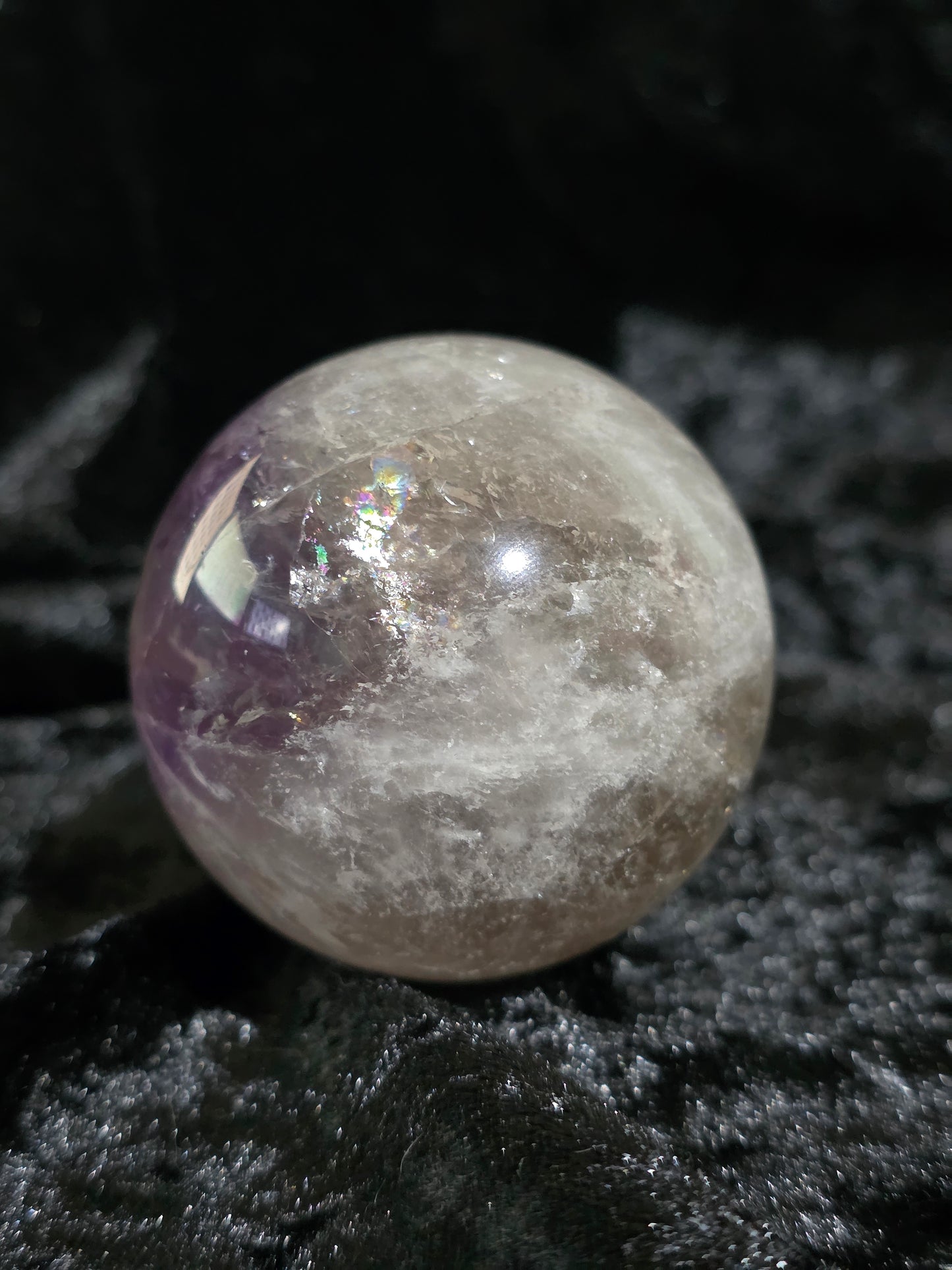 ๐ Lavender Amethyst Sphere โ Peaceful Glow (2.40 in, 312 g)