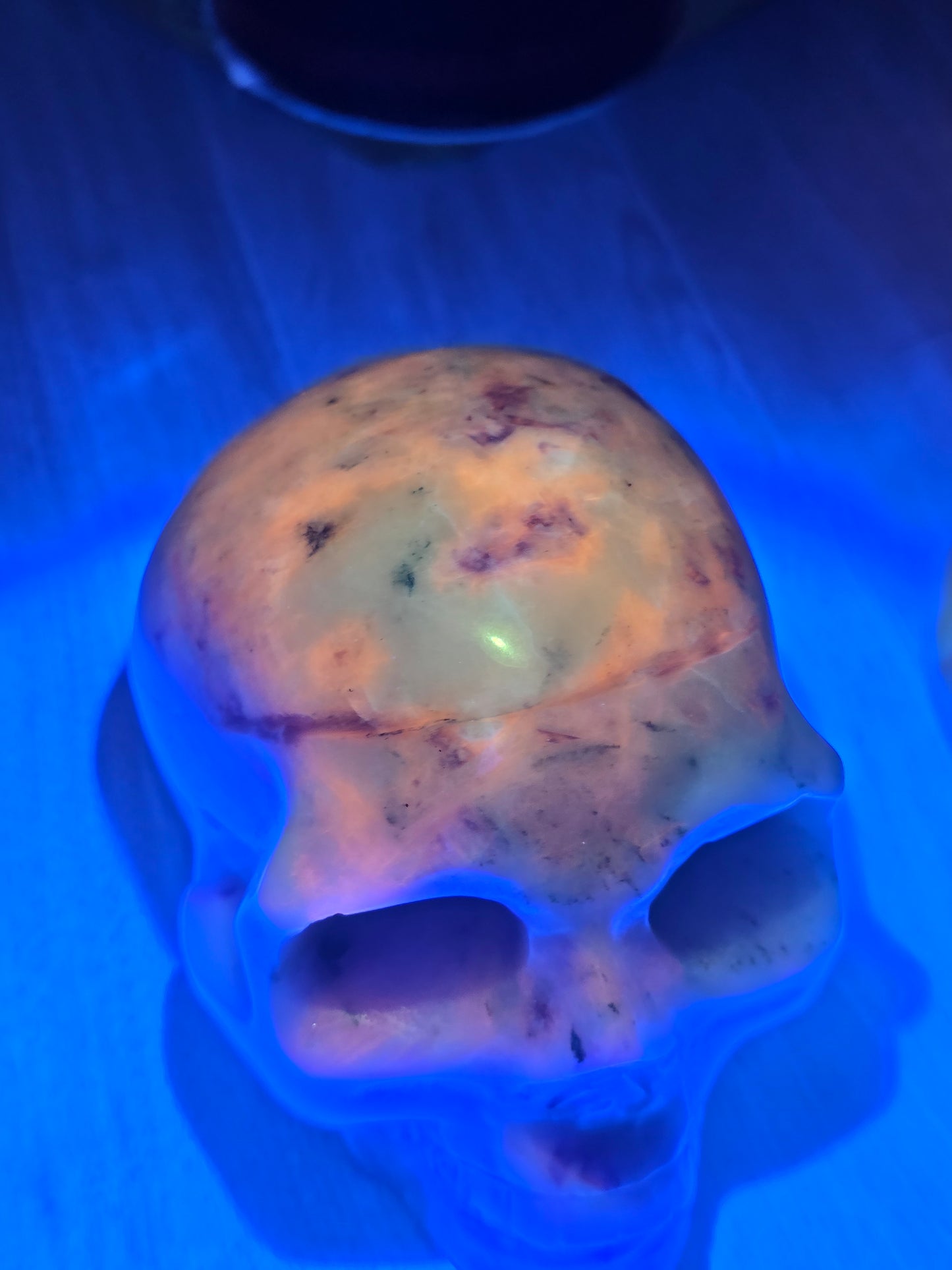 ๐ต Afghanite Skull โ Lapis of the Stars (approx. 5 in, UV Reactive)