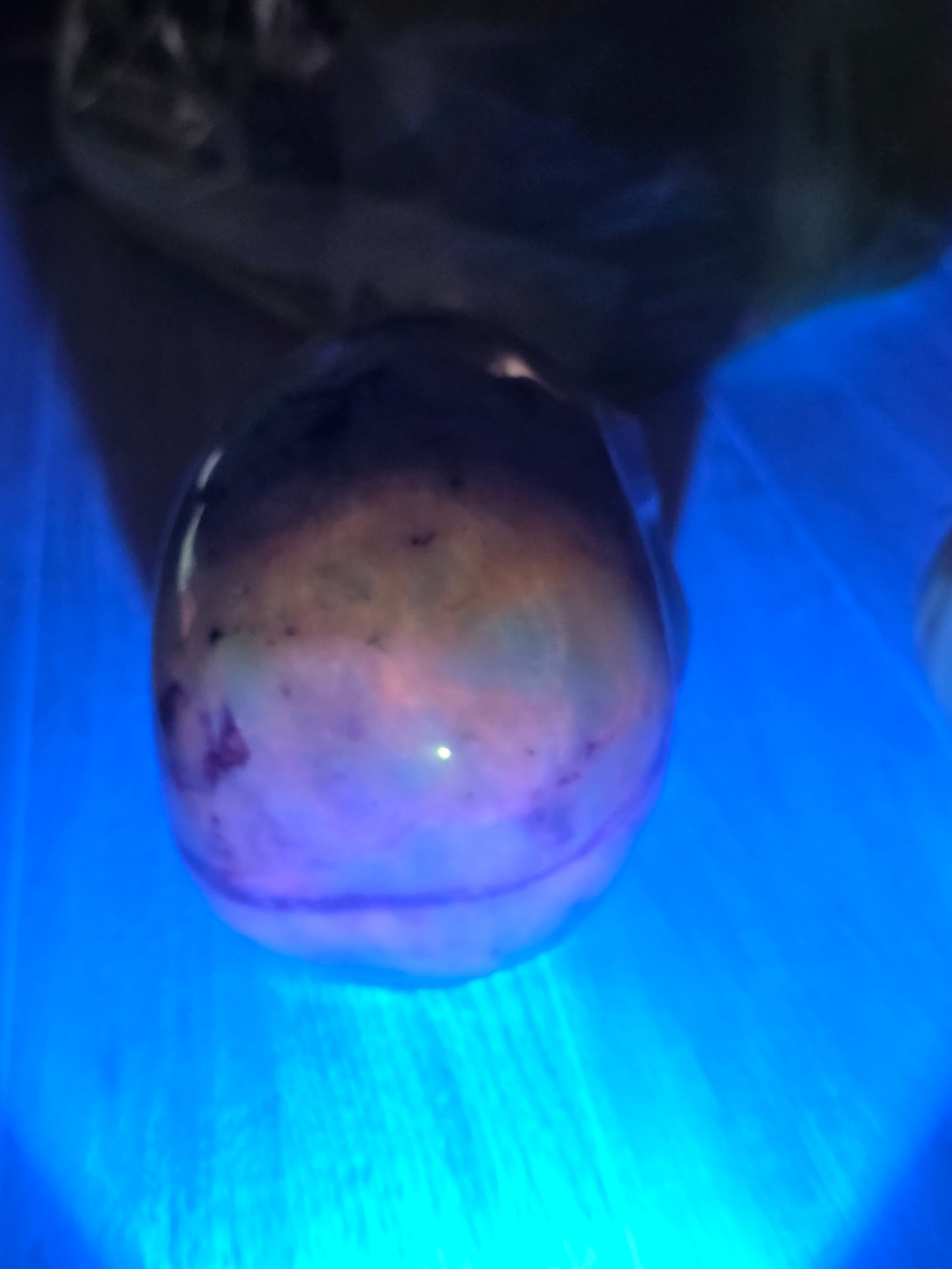 ๐ต Afghanite Skull โ Lapis of the Stars (approx. 5 in, UV Reactive)