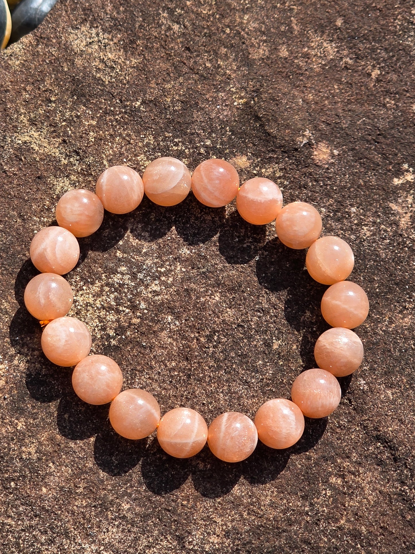 ๐ Peach Moonstone Bracelet โ Divine Timing in 10mm
