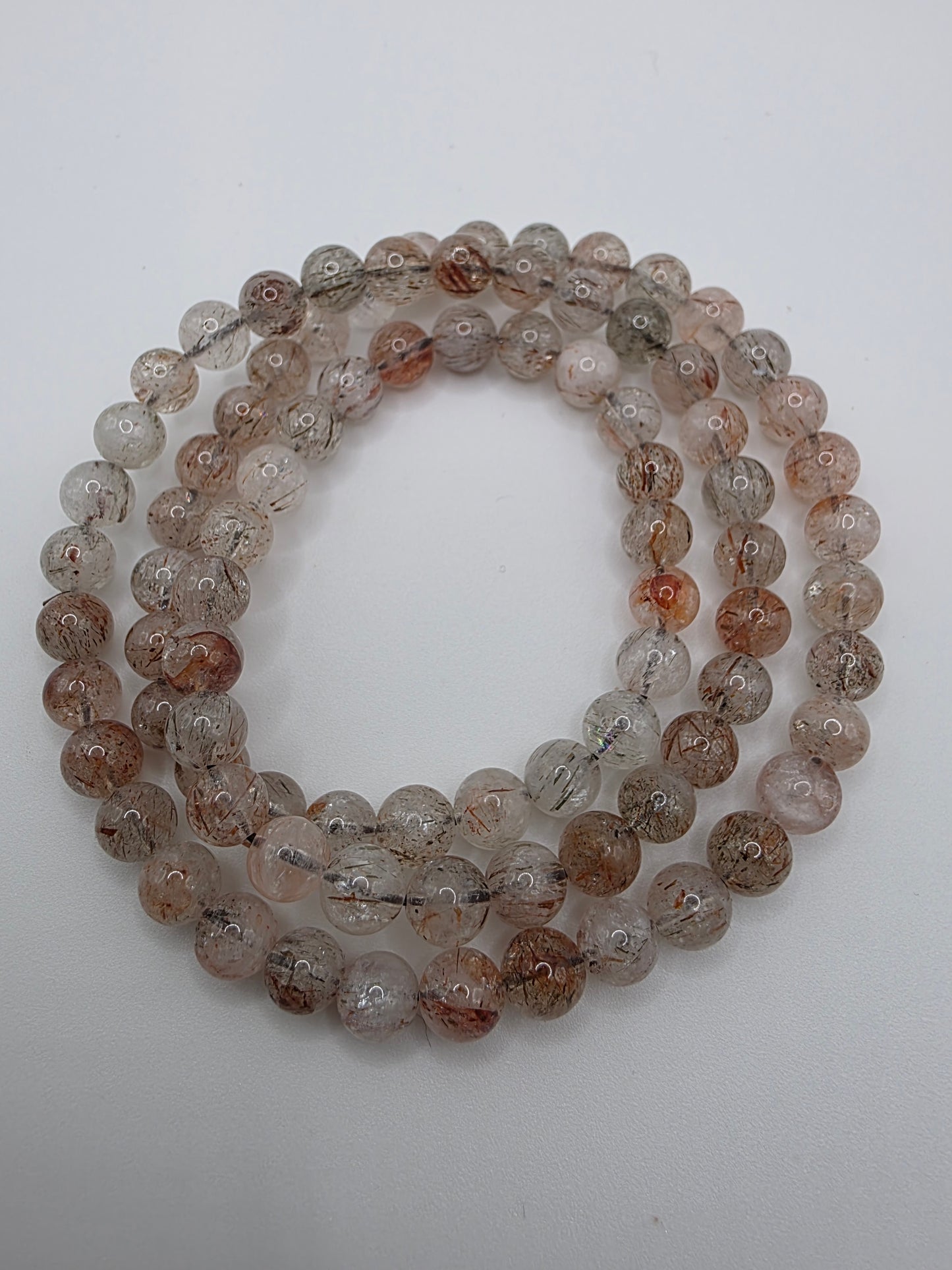 ✨ Copper Rutile Quartz Triple Wrap – Threads of Light (6mm Beads, Versatile Wear)
