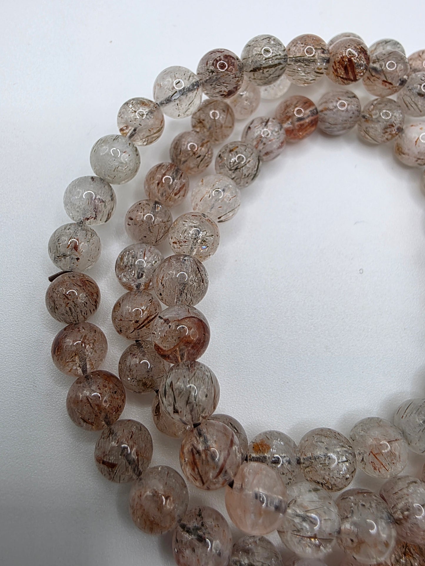 ✨ Copper Rutile Quartz Triple Wrap – Threads of Light (6mm Beads, Versatile Wear)