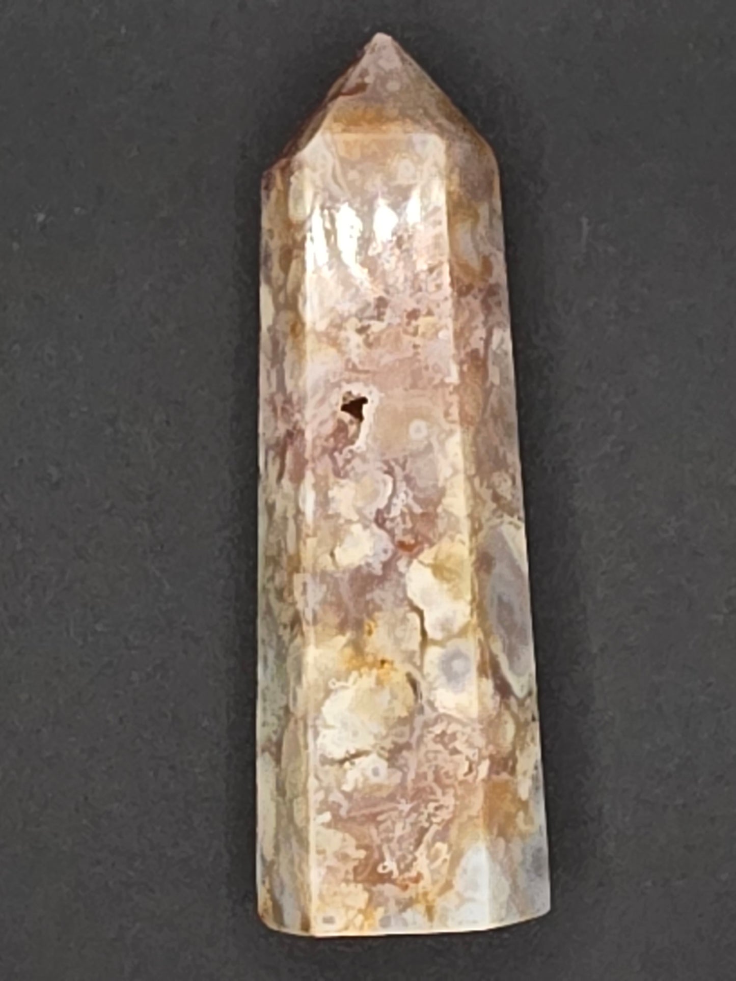 ๐ Pink Amethyst Tower โ Divine Calm (3.39") Druzy Tip