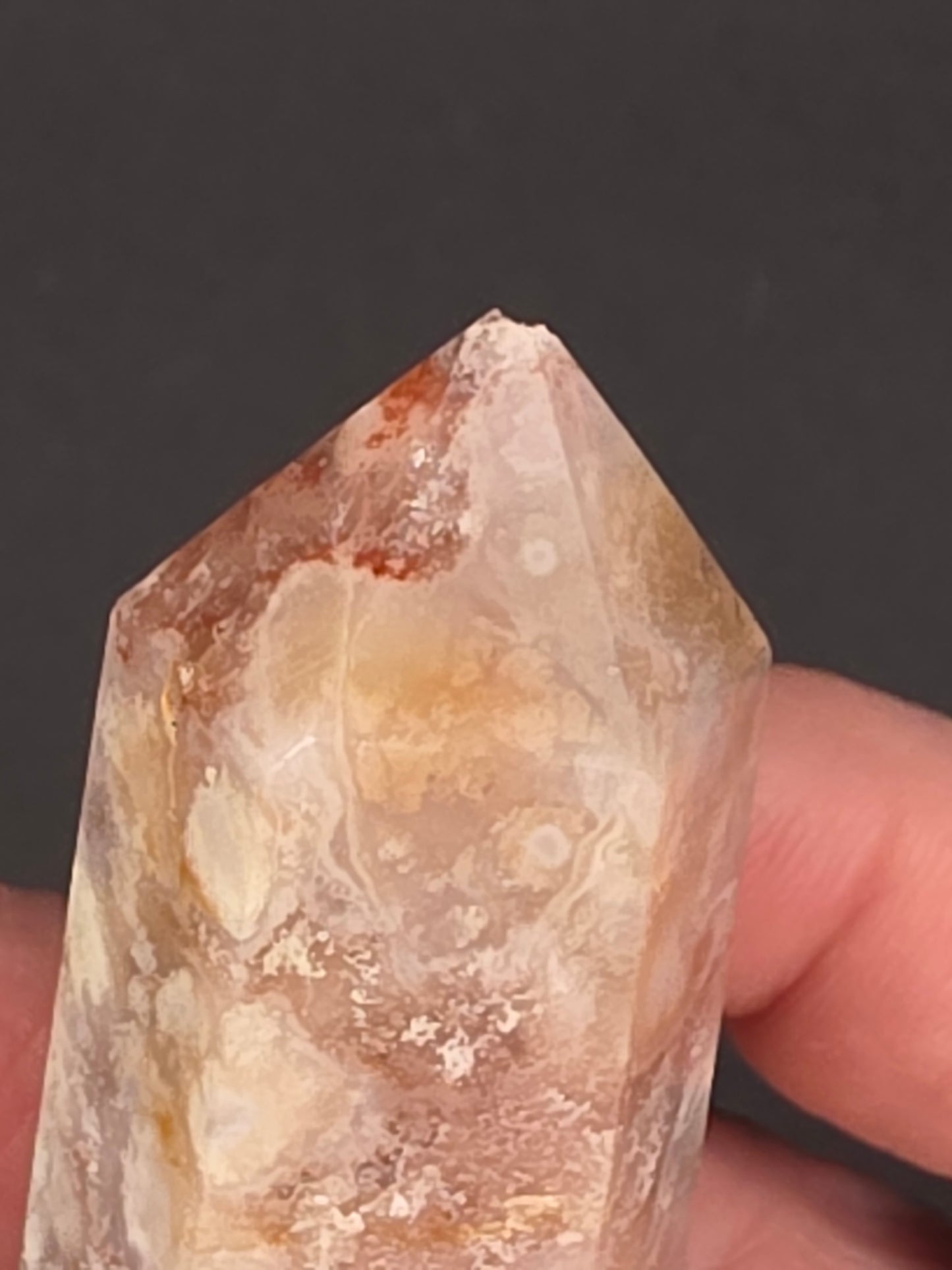 ๐ Pink Amethyst Tower โ Divine Calm (3.39") Druzy Tip