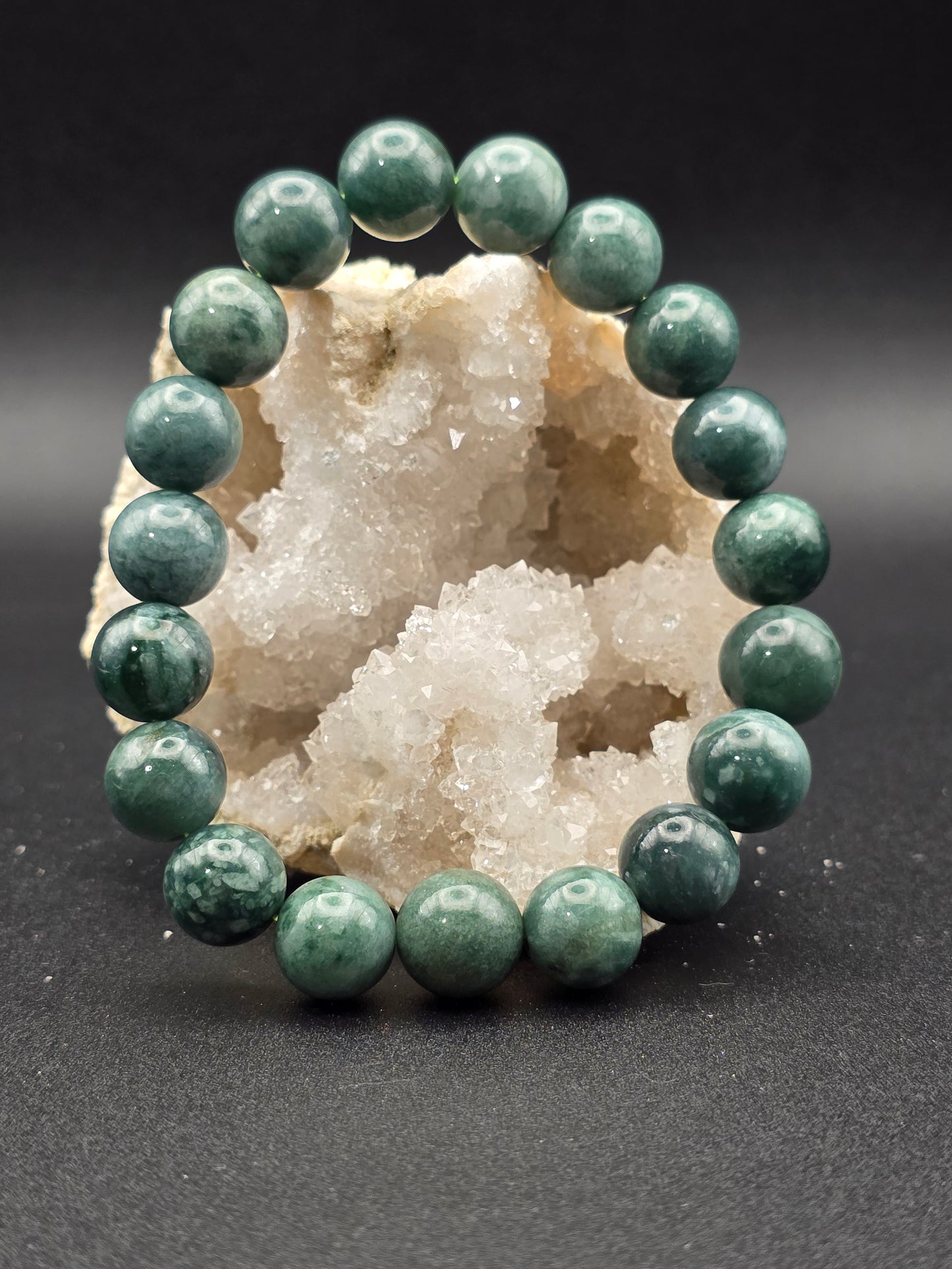 ๐ Blue Water Jade Bracelet โ Ocean Harmony (10mm)