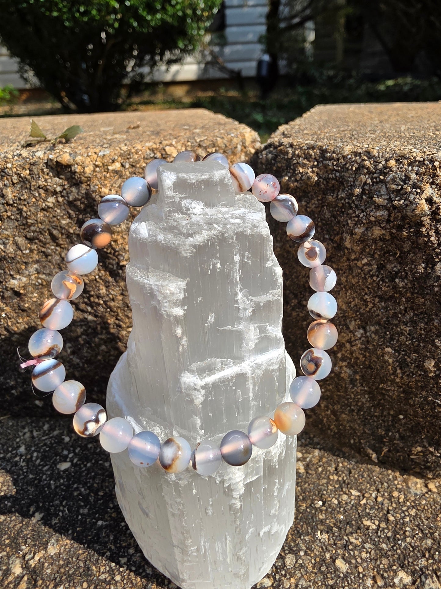 ๐ชจ Botswana Style Agate Bracelet โ Gentle Grounding in 6mm
