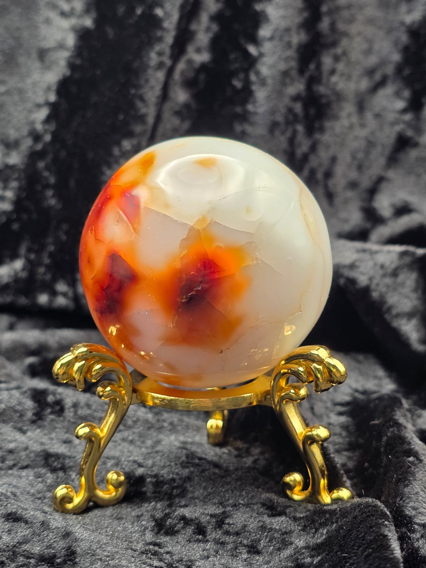 ๐ถ๐ฅ Carnelian Sphere โ Spark of Vitality (2.39 in)