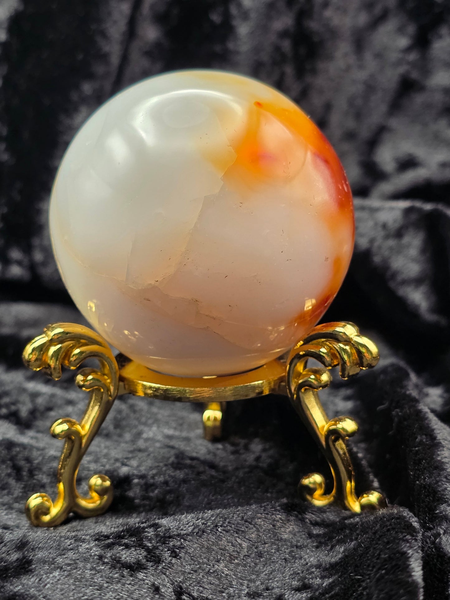 ๐ถ๐ฅ Carnelian Sphere โ Spark of Vitality (2.39 in)