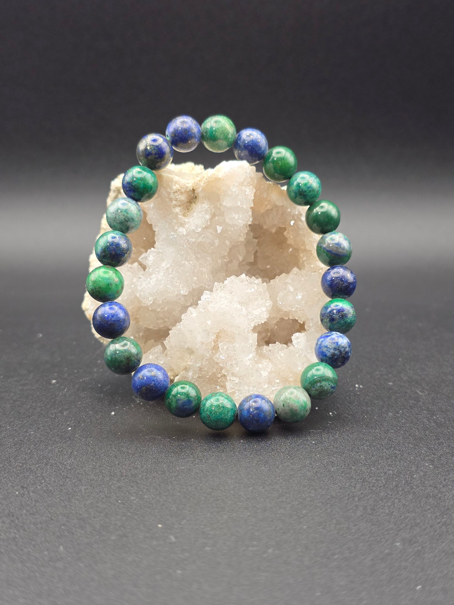 ๐ Chrysocolla with Lapis Lazuli Bracelet โ Ocean Wisdom (8mm)