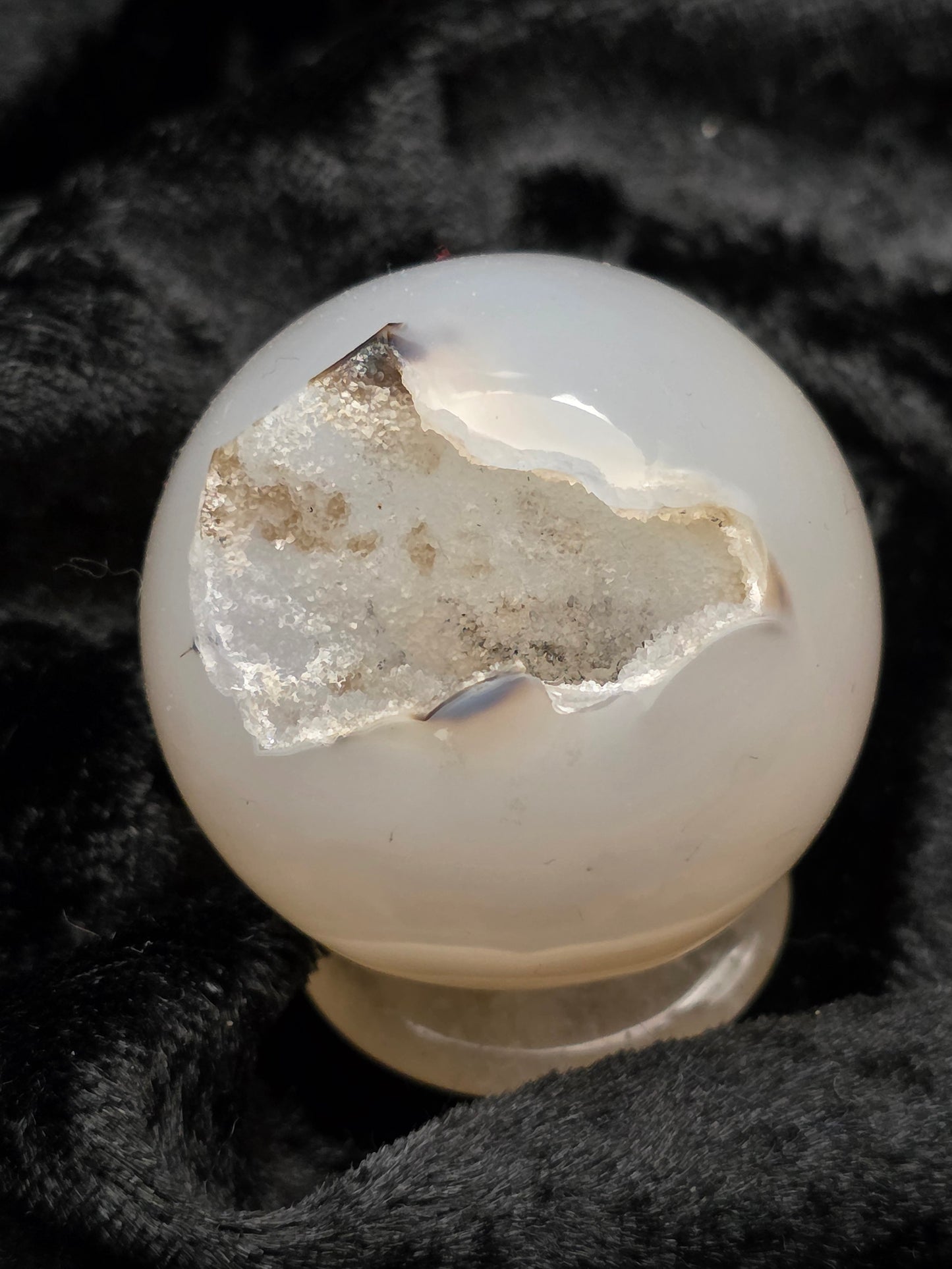 ๐ค Druzy Agate Sphere โ Sparkle & Shield (1.59 in)