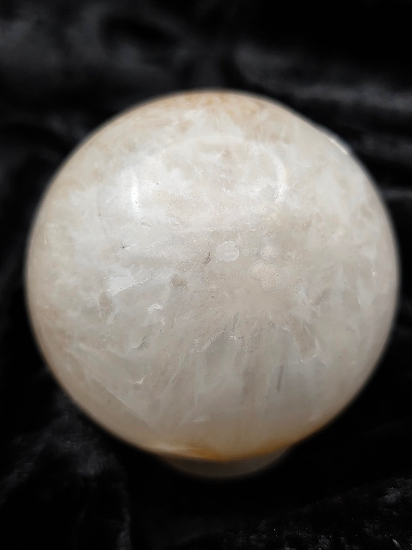 ๐ธ Druzy Flower Agate Sphere โ Bloom & Glow (2.25 in)