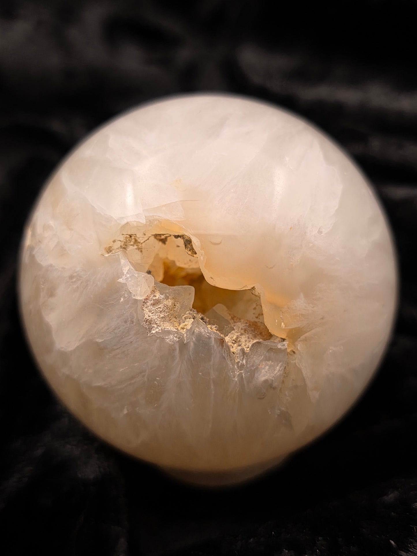 ๐ธ Druzy Flower Agate Sphere โ Bloom & Glow (2.25 in)