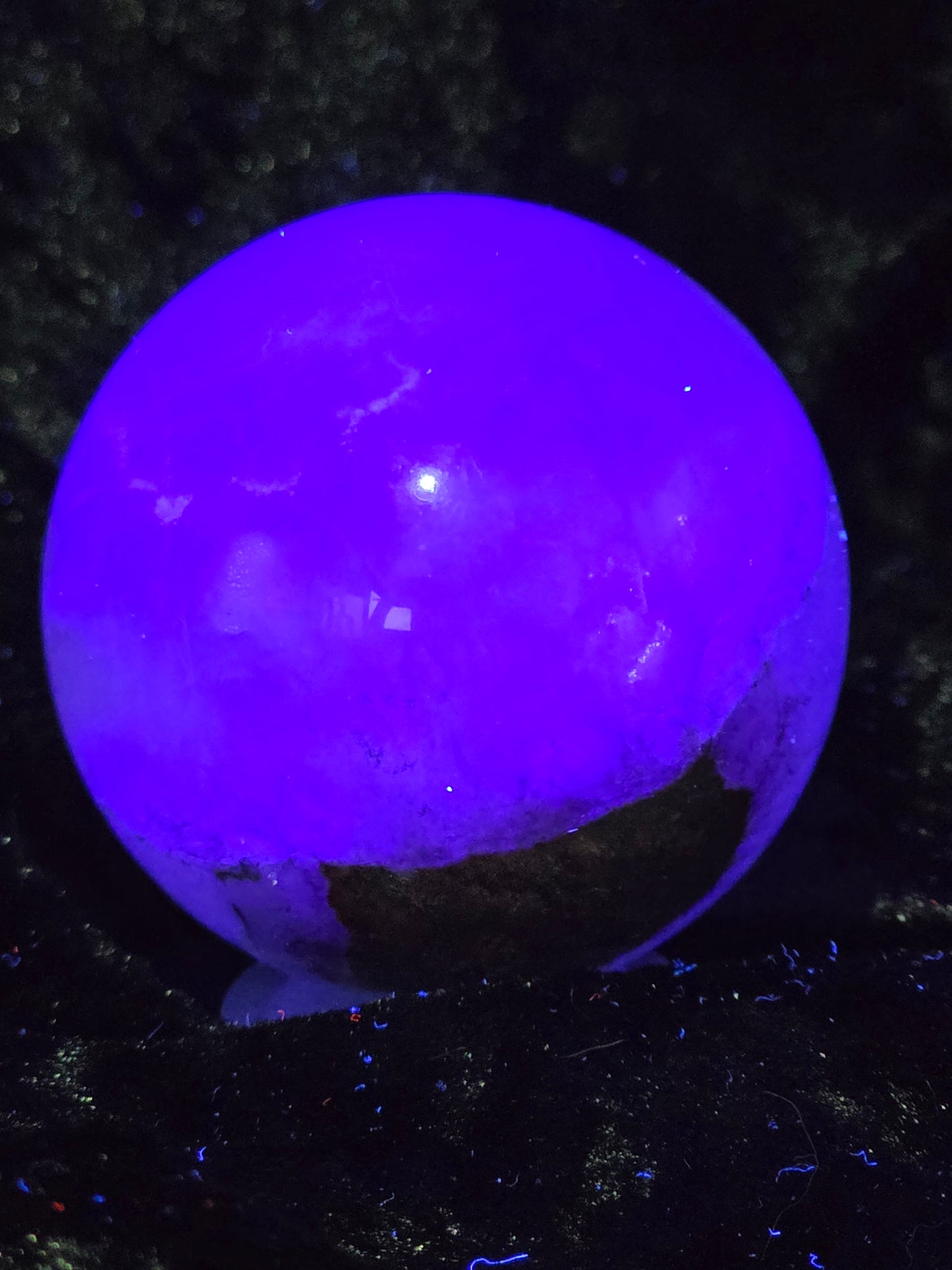 ๐ธ๐ Phantom Fluorite Sphere โ Garden Glow with Pink Fire (1.95 in, 203 g)