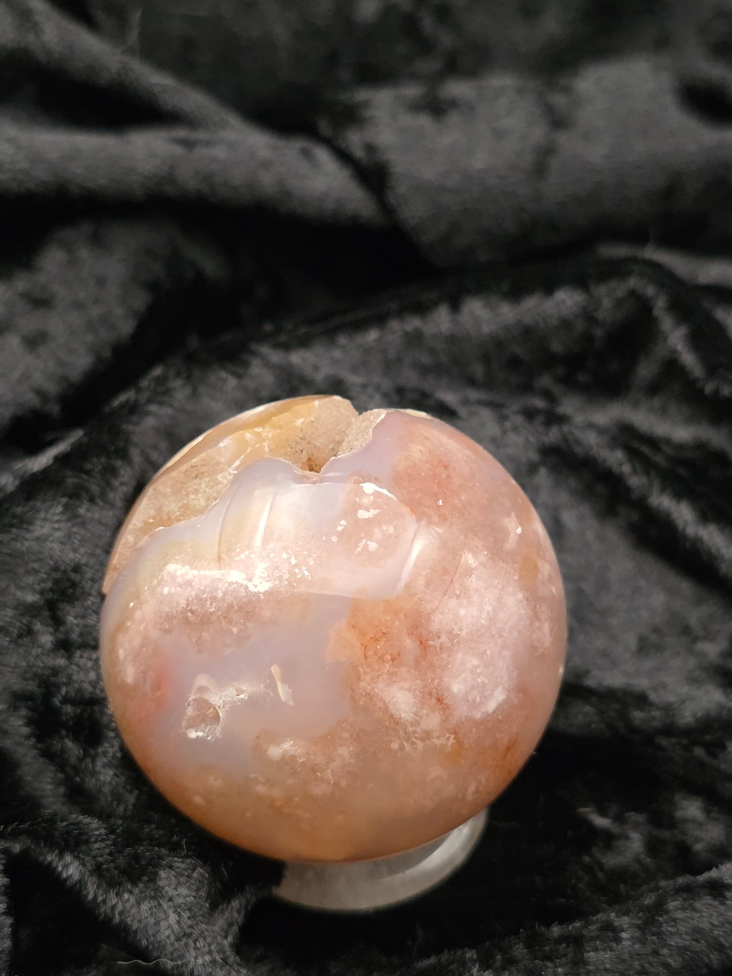 ๐ธ Flower Agate Sphere โ Blooming Magic (1.73 in)