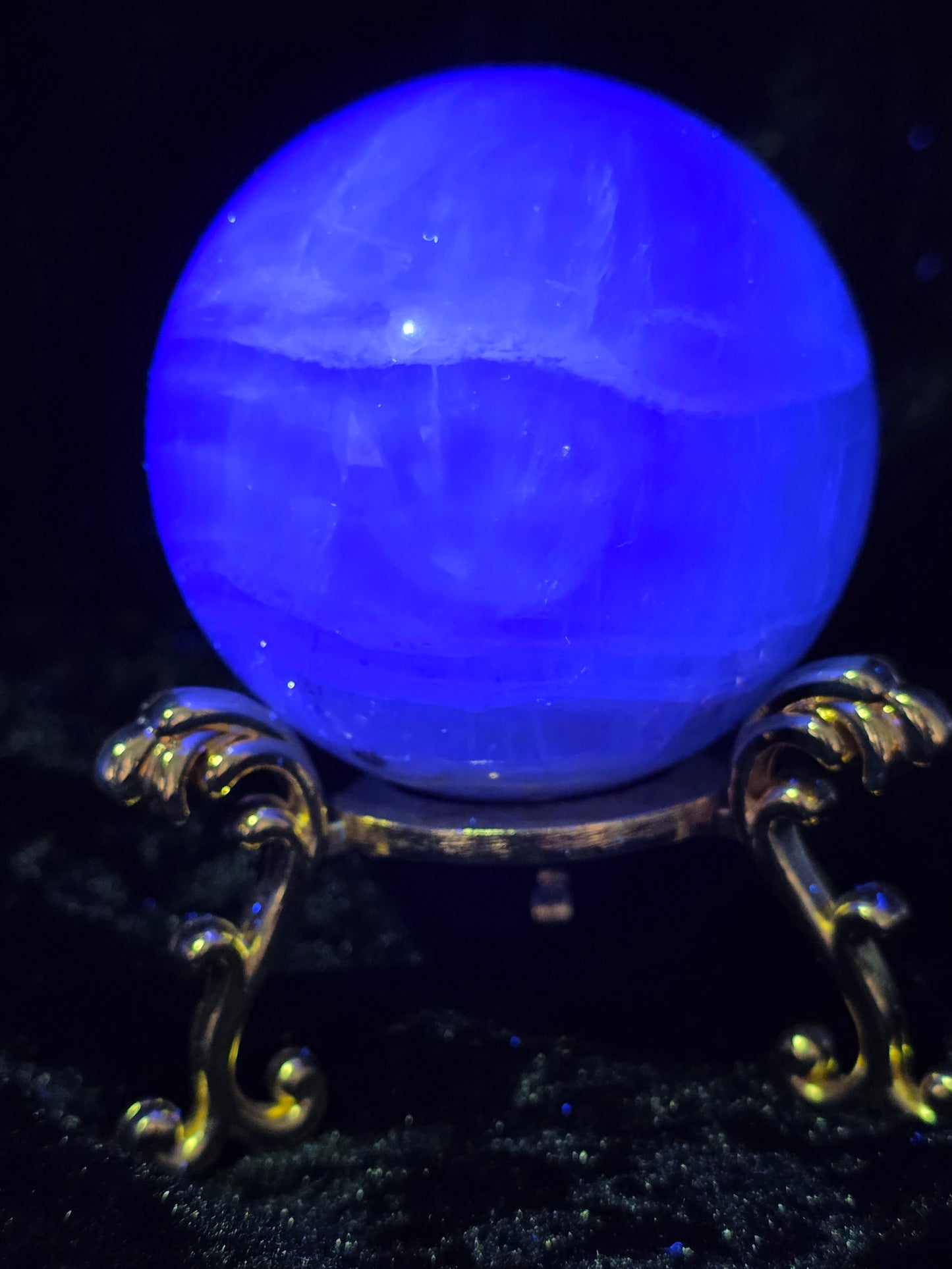 ๐ Green Fluorite Sphere โ Fresh Clarity (2.47 in)
