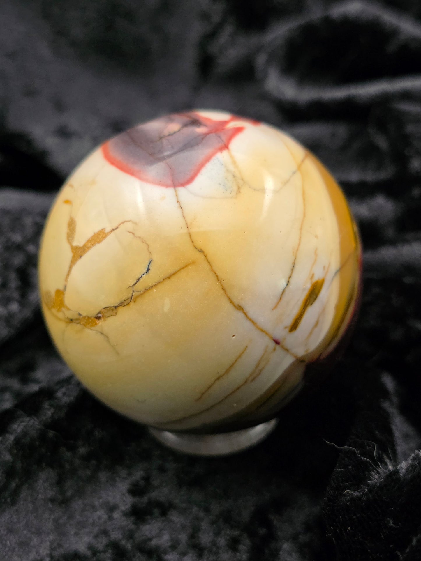 ๐ Mookaite Jasper Sphere โ Spirit of the Outback (2.44 in, 326 g)