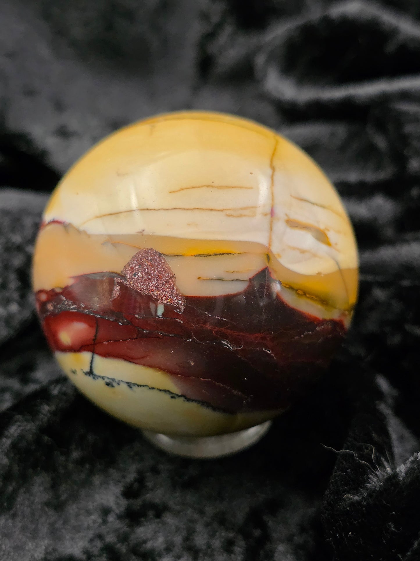 ๐ Mookaite Jasper Sphere โ Spirit of the Outback (2.44 in, 326 g)