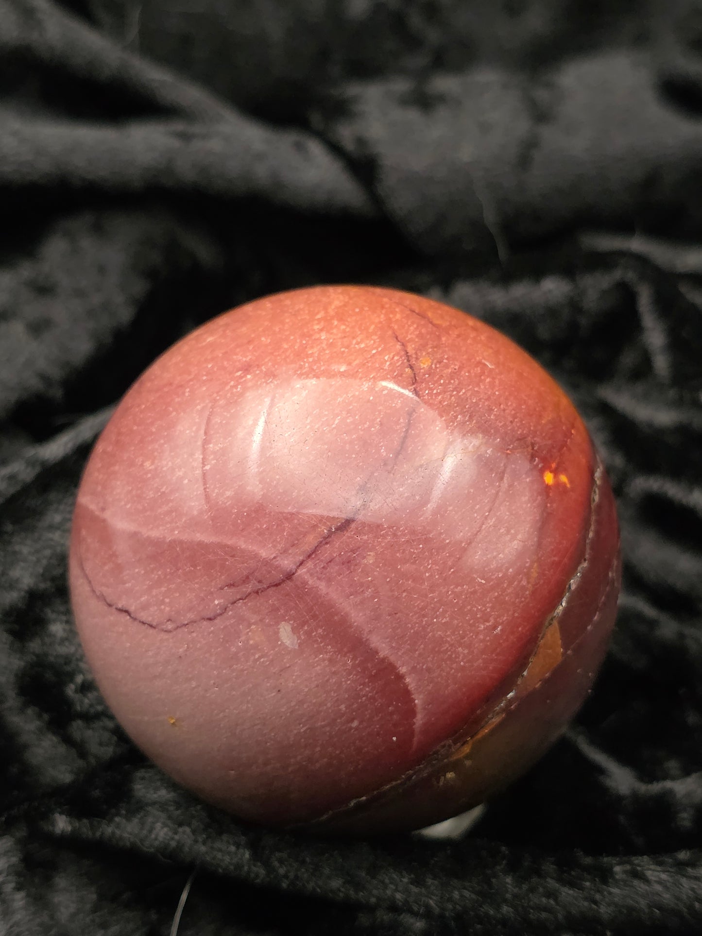 ๐ Mookaite Jasper Sphere โ Bold Grounding (2.29 in, 248 g)
