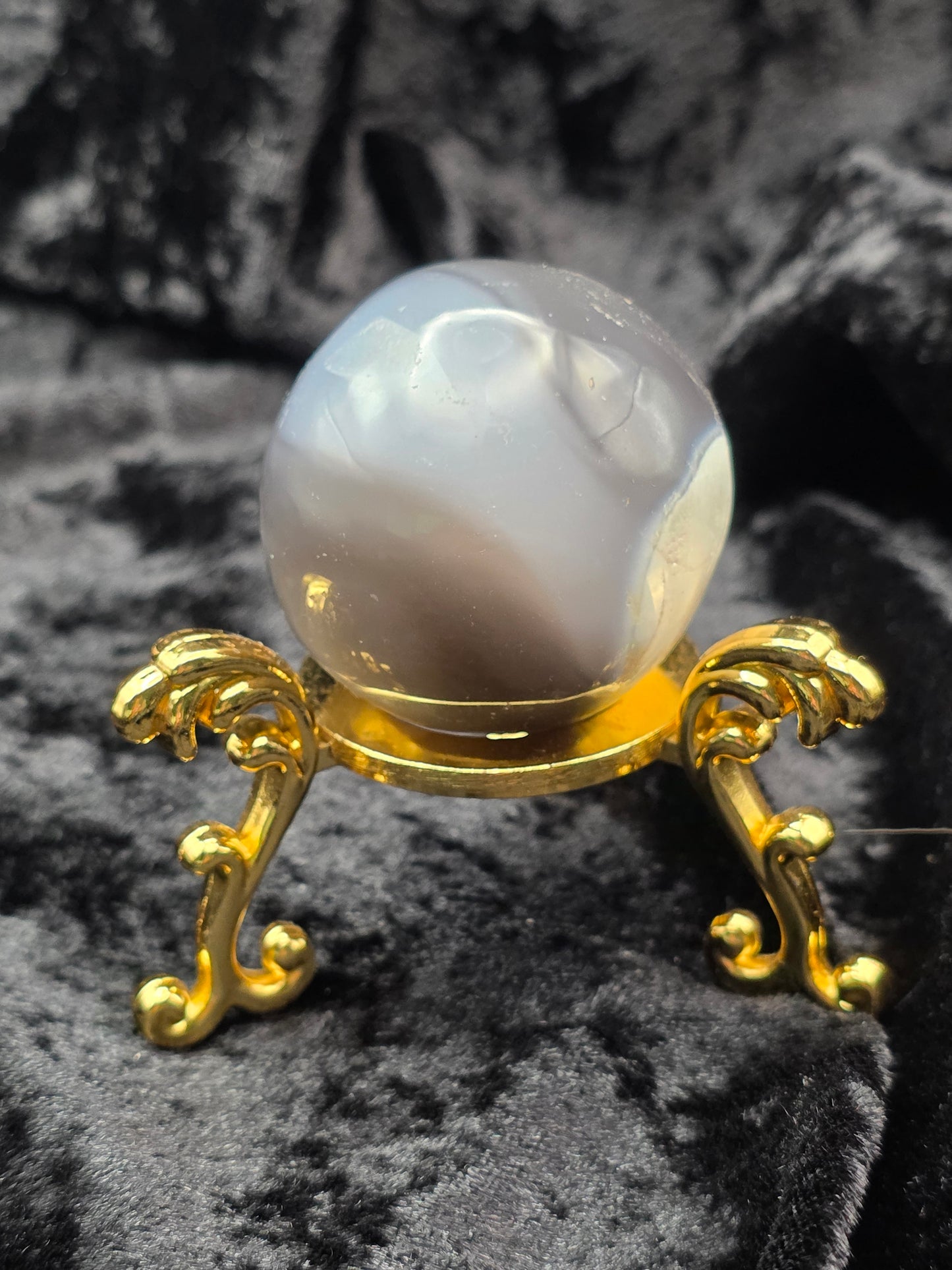 ๐ Orca Agate Sphere โ Guardian Energy (1.73 in, 119 g)