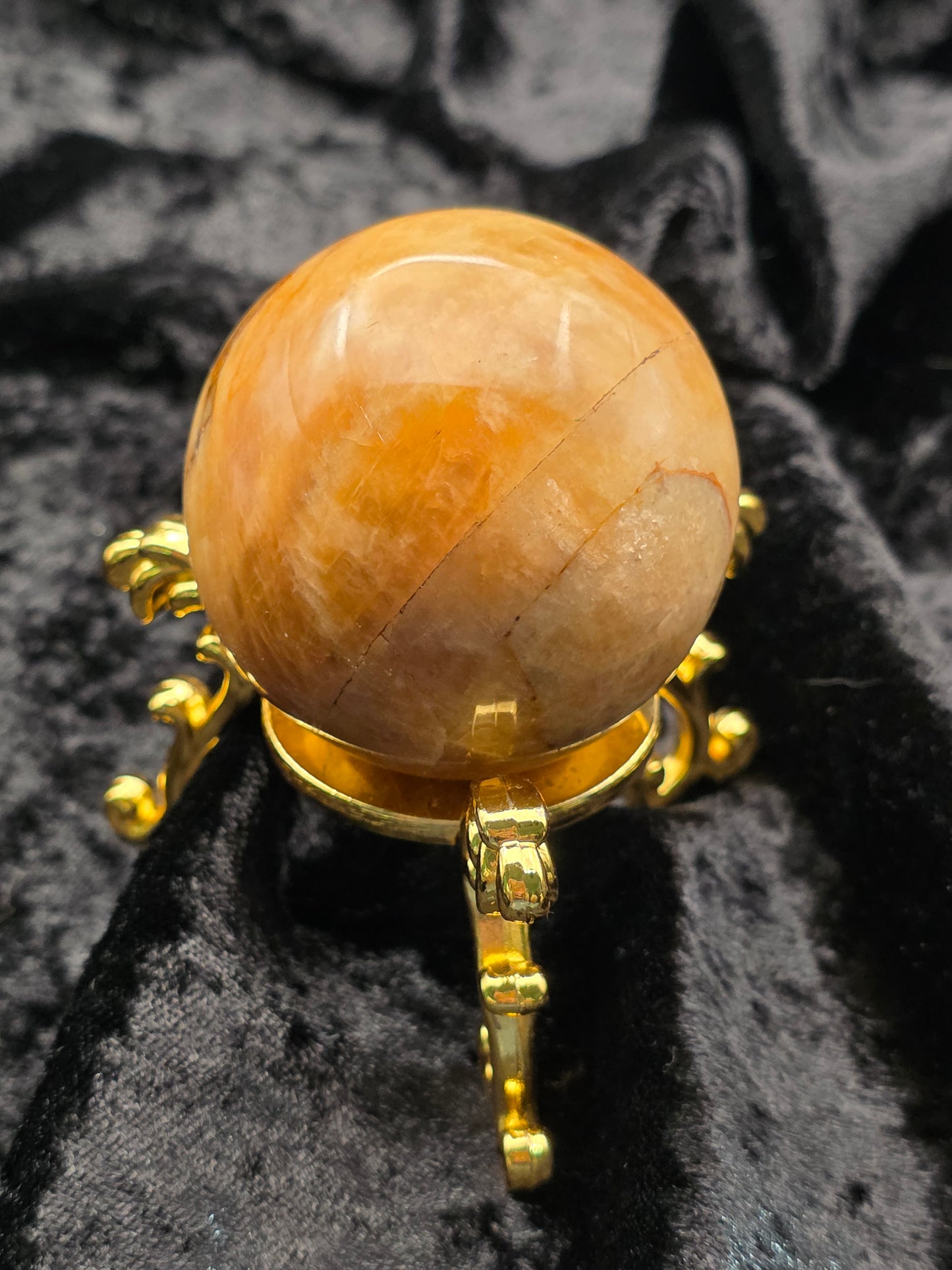 ๐ Peach Moonstone Sphere โ Gentle Glow (2.03 in, 187 g)