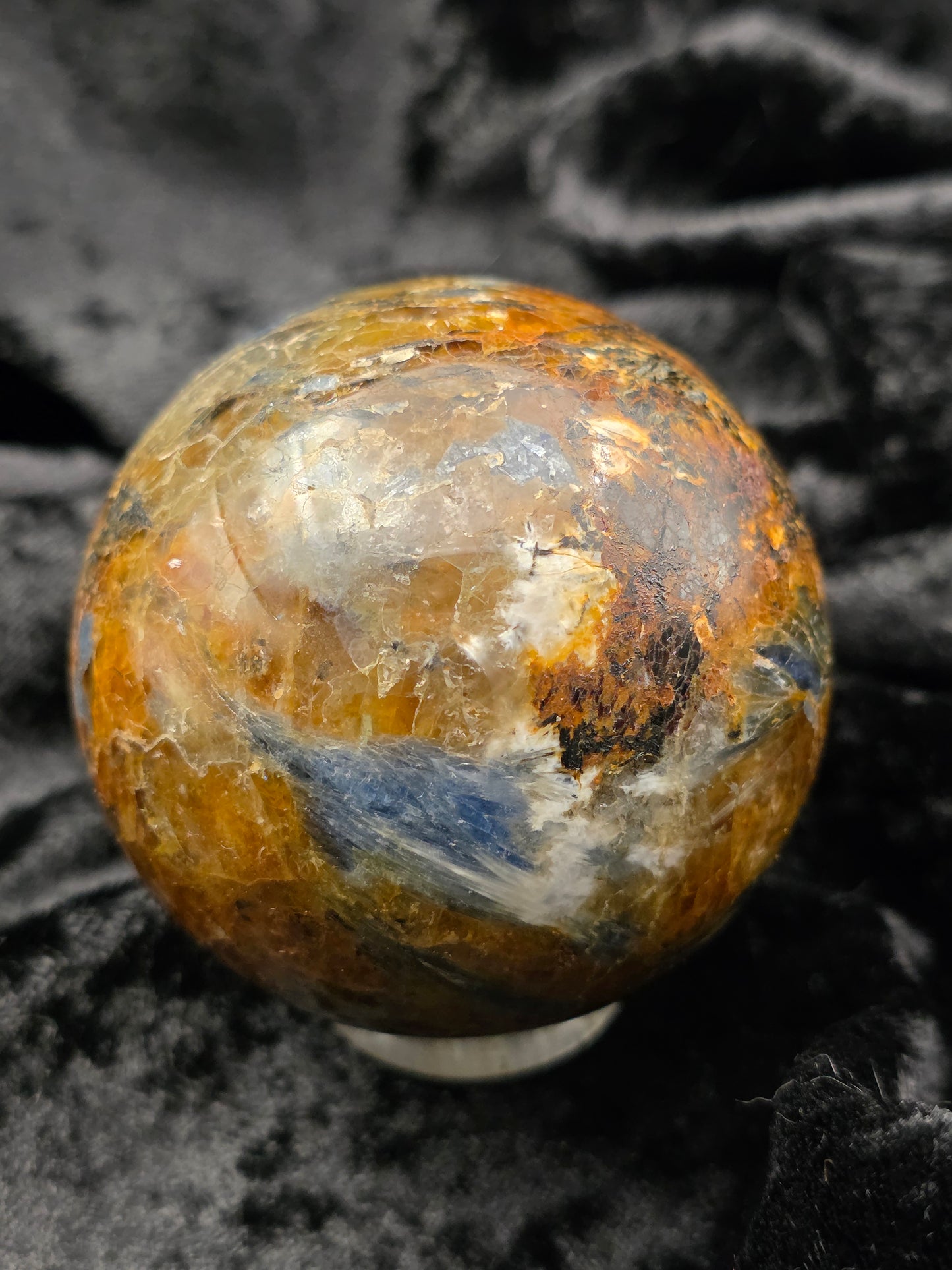 ๐ช๏ธ Pietersite Sphere โ Tempest Stone Energy (1.90 in, 167 g)