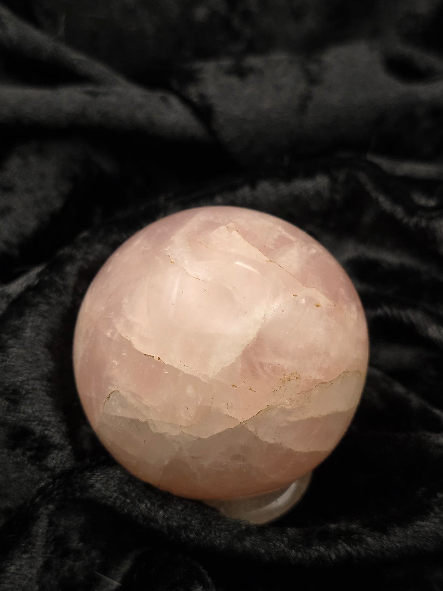 ๐น Rose Quartz Sphere โ Tender Glow (1.99 in, 183 g)