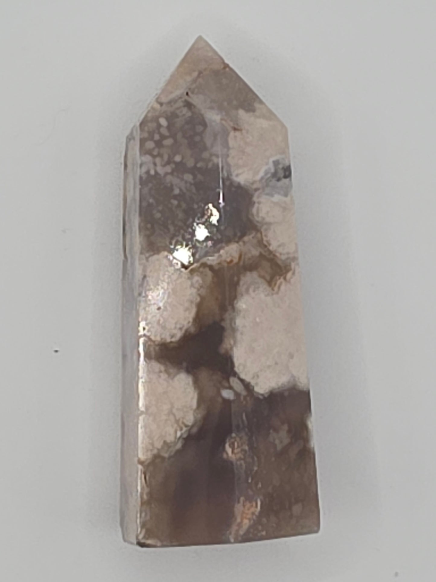 ๐ Mexican Cloud Agate Tower โ Harmony & Protection (2.85")