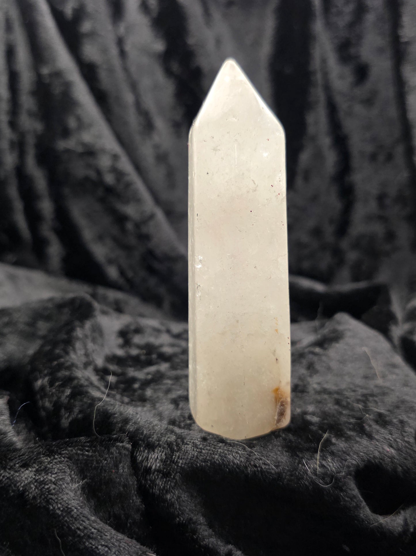 ๐ค Clear Quartz Tower โ Amplified Light (4 in)