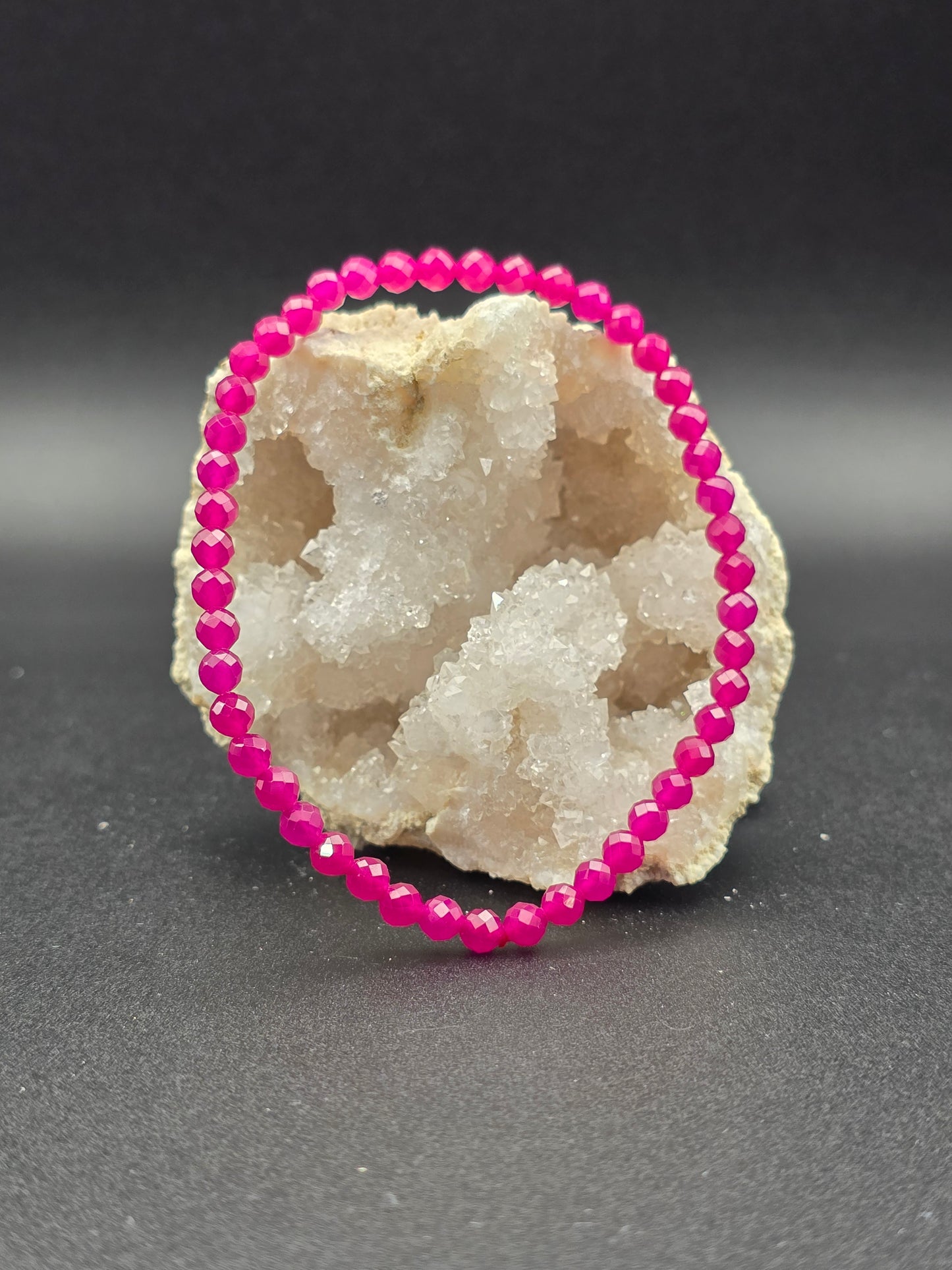 โค๏ธ Faceted Ruby Bracelet โ Heartfire Spark (4mm)