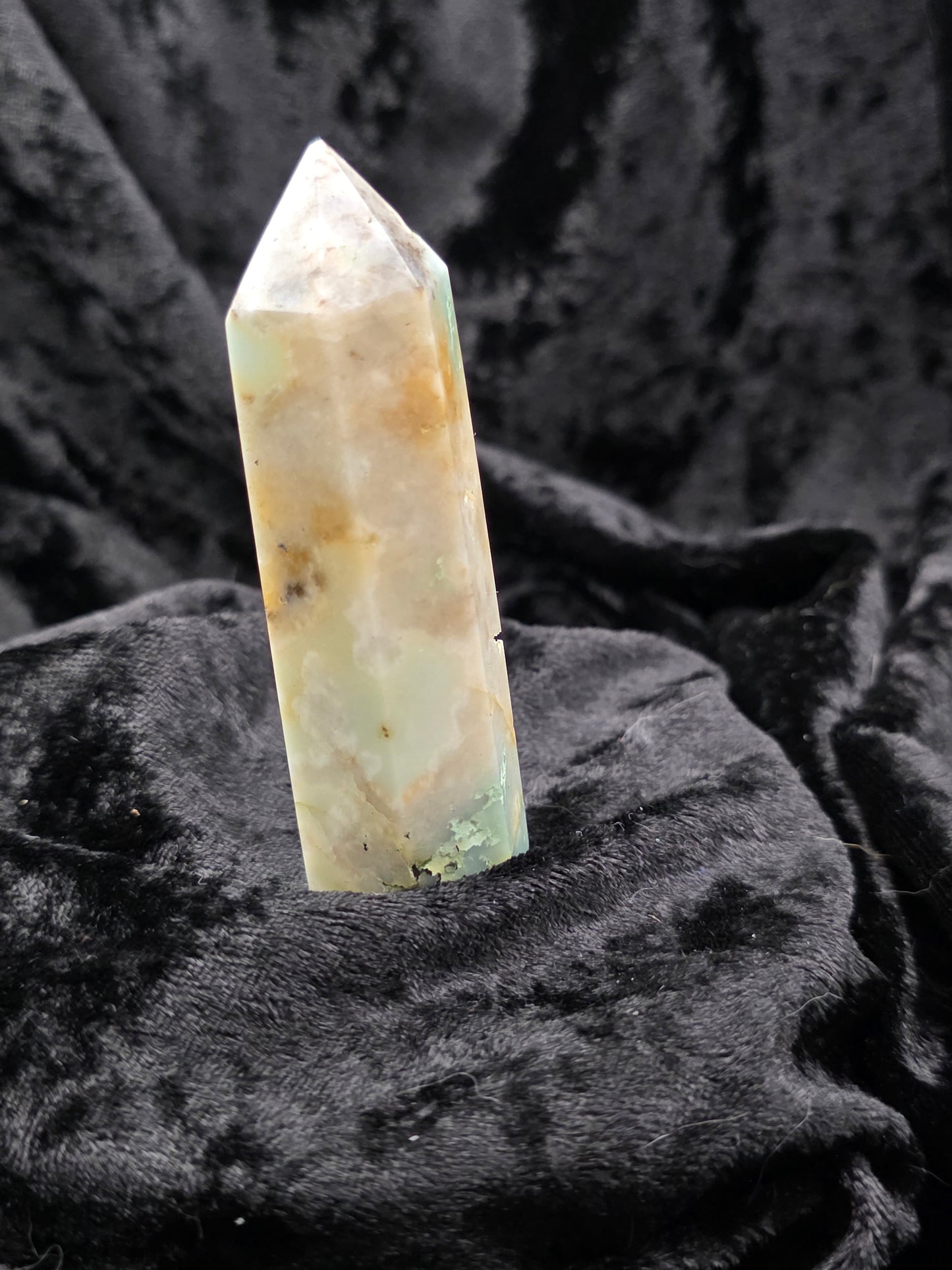 ๐ Caribbean Calcite Tower โ Tranquil Tide (3.25 in.)