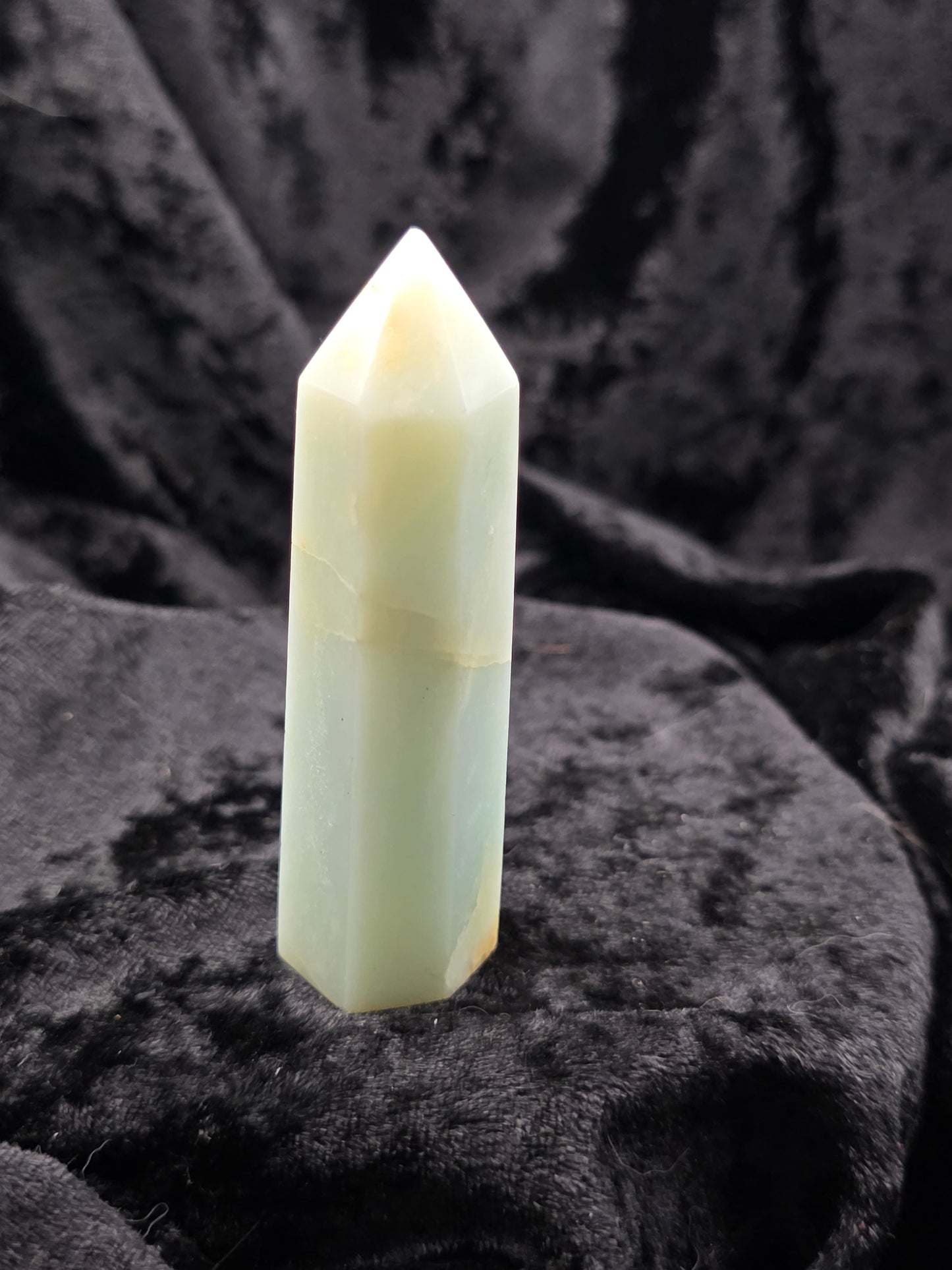 ๐ Caribbean Calcite Tower โ Coastal Glow (3.5 in.)