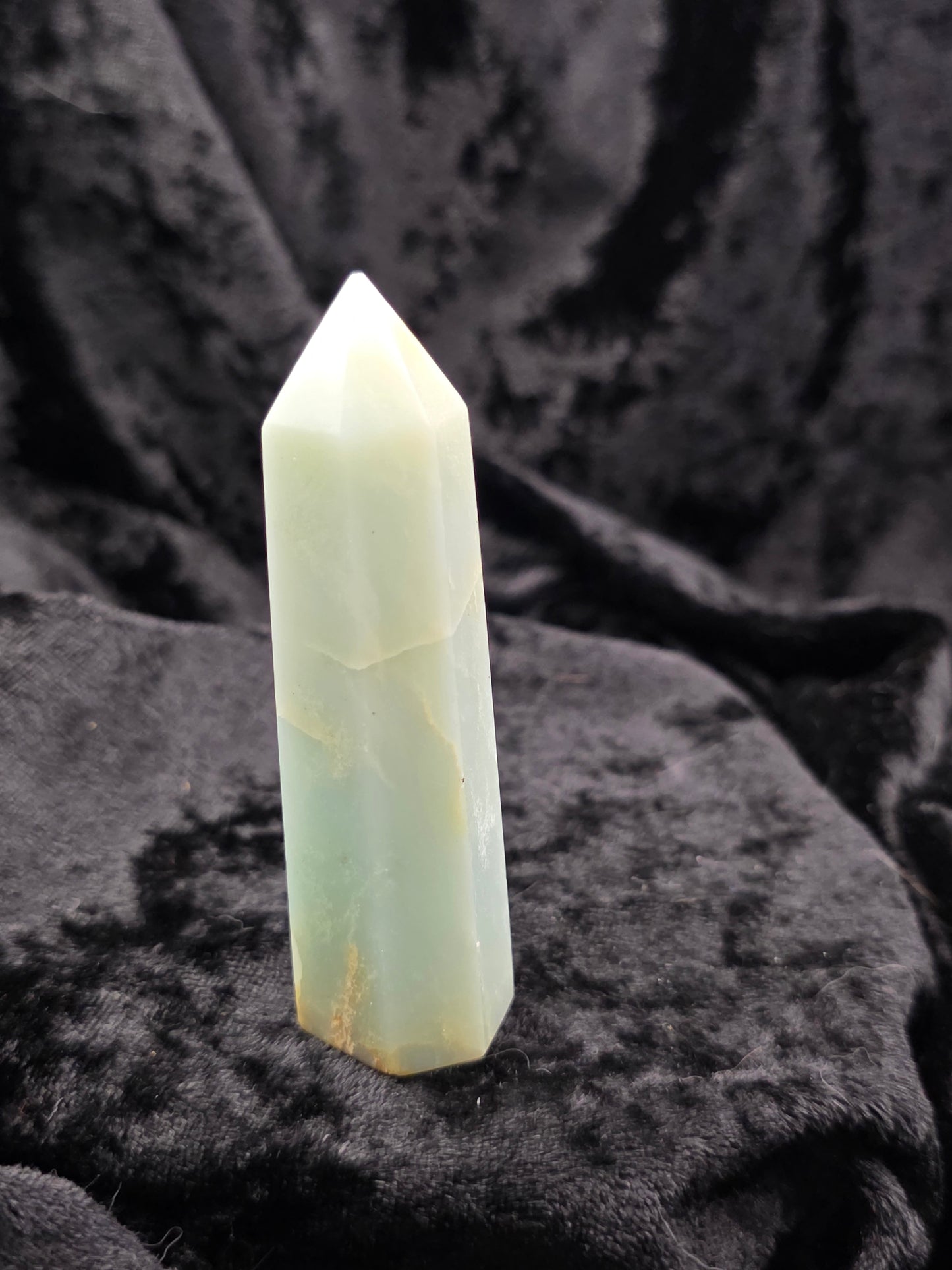 ๐ Caribbean Calcite Tower โ Coastal Glow (3.5 in.)