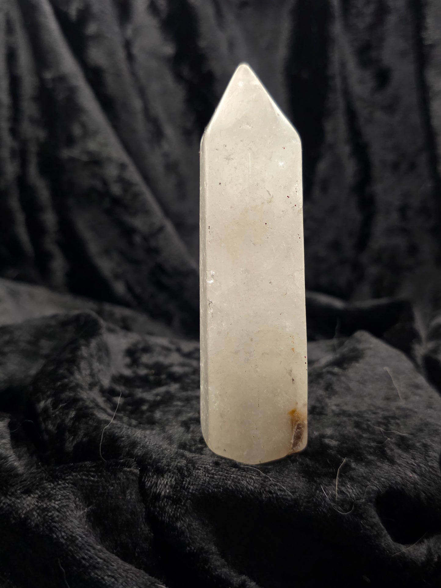 ๐ค Clear Quartz Tower โ Amplified Light (4 in)