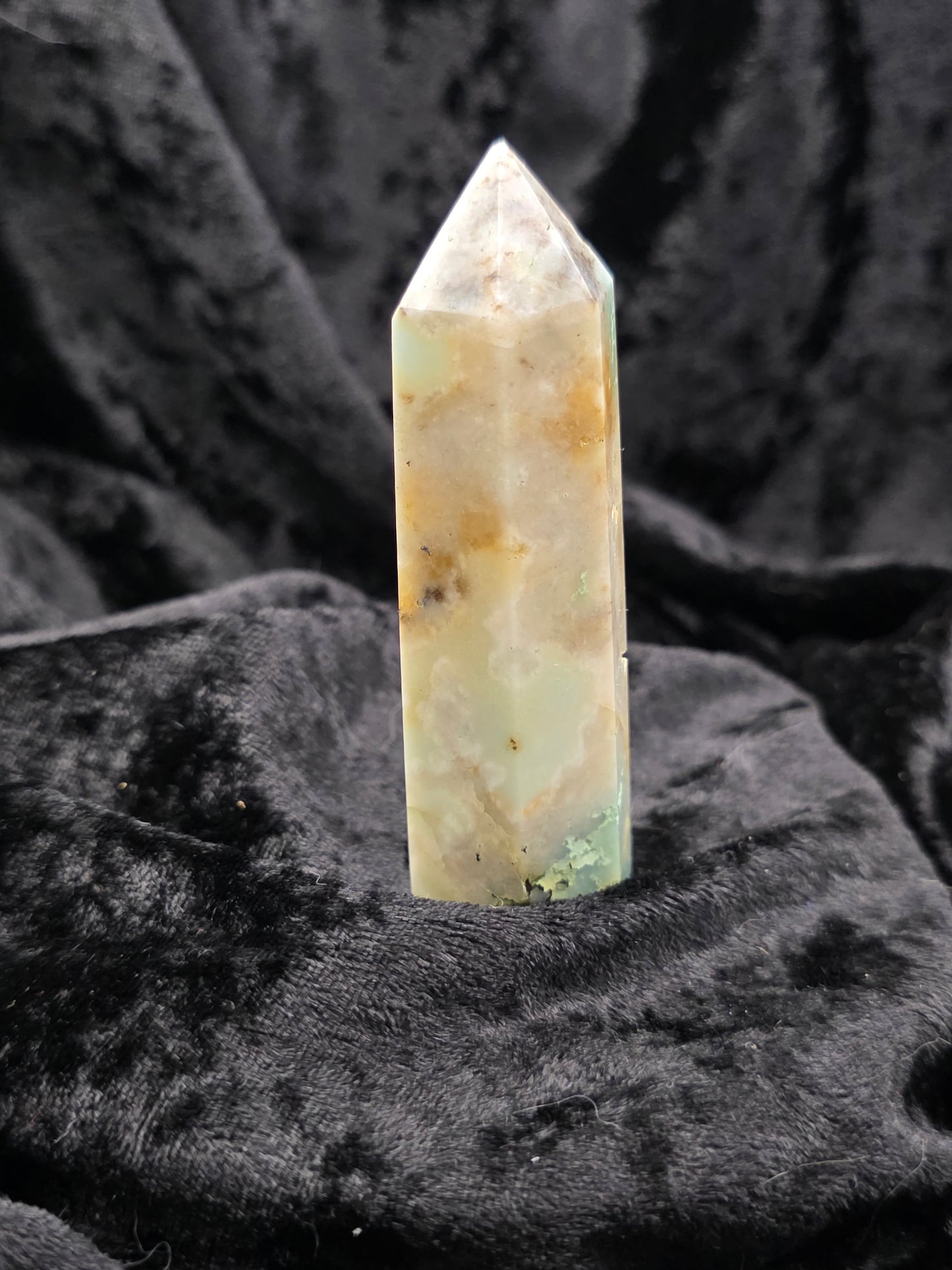 ๐ Caribbean Calcite Tower โ Tranquil Tide (3.25 in.)