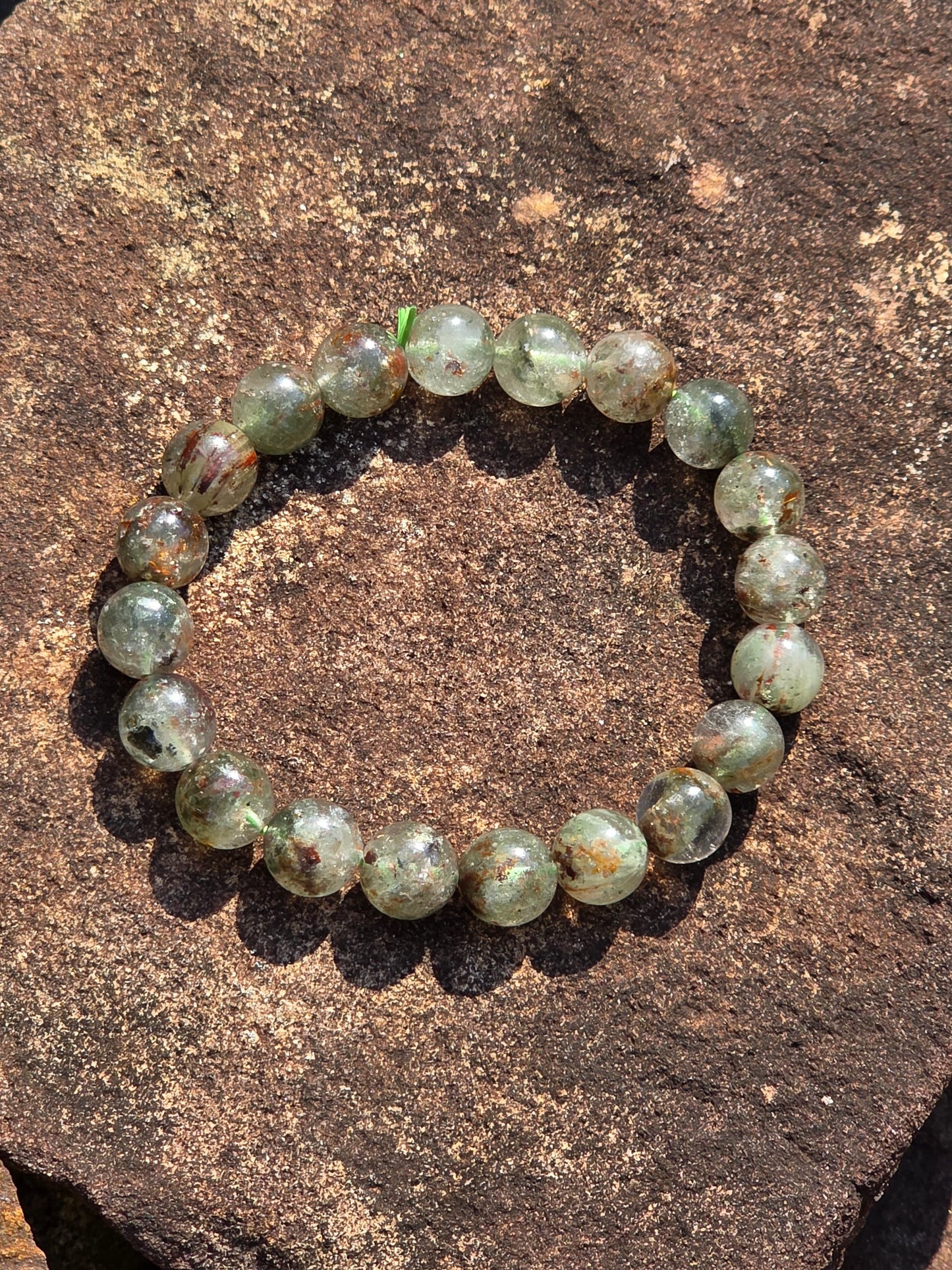 🌿 Garden Quartz Bracelet – Earth’s Memory (10mm)