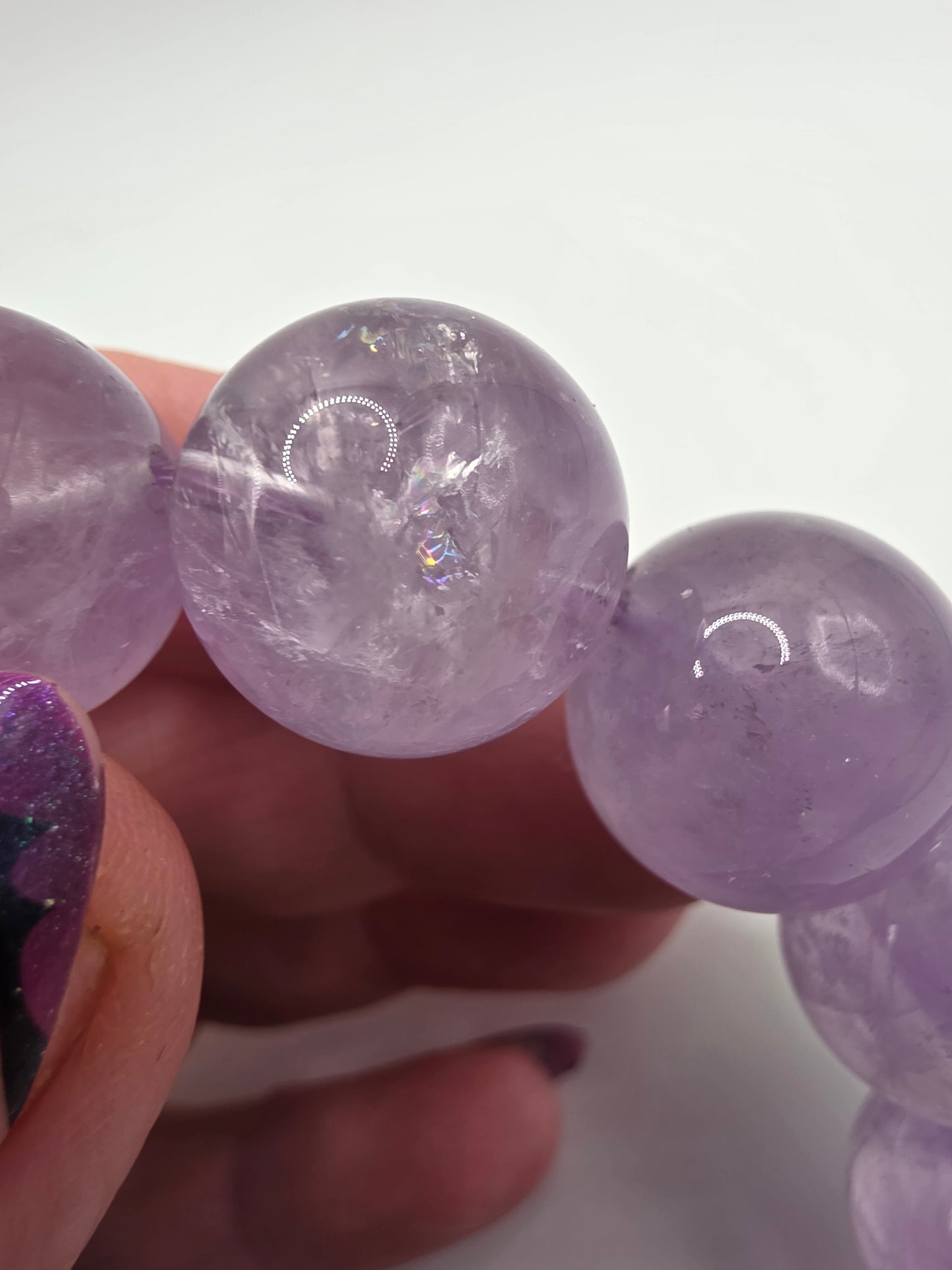 ๐ Lavender Amethyst Bracelet โ Dream Calm (17mm)