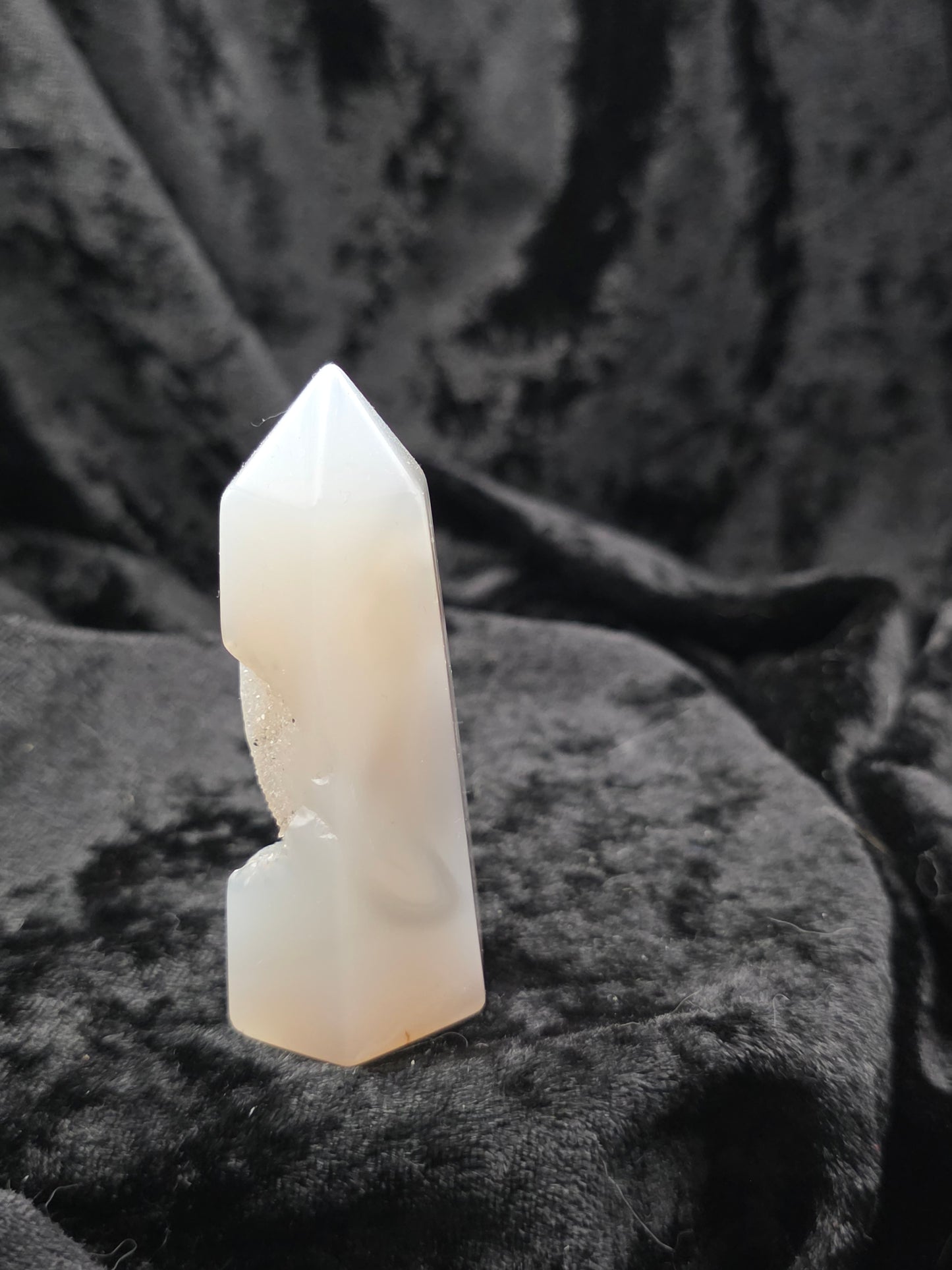 ๐ Blue Lace Agate Tower โ Sparkling Serenity (3 in)