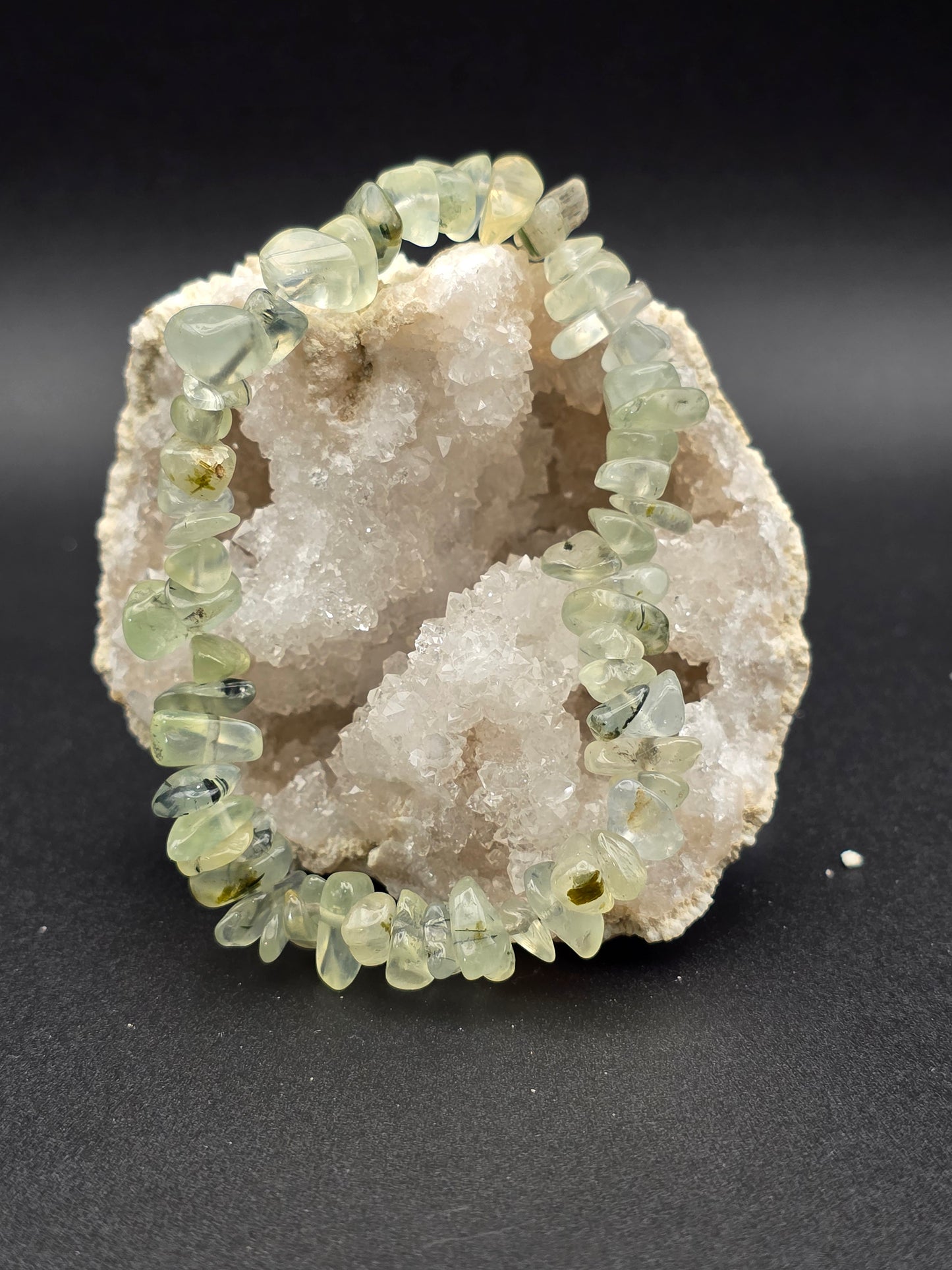 ๐ Prehnite Chip Bracelet โ Calm Flow