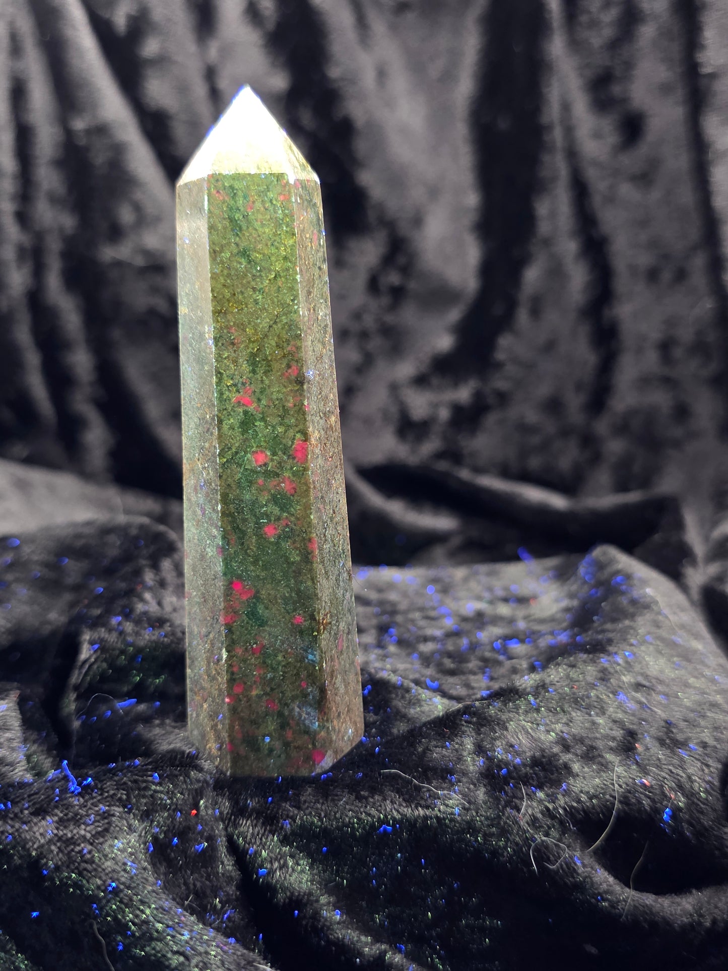 ❤️💙 Ruby in Kyanite Tower – Warrior’s Calm (4.25 in)