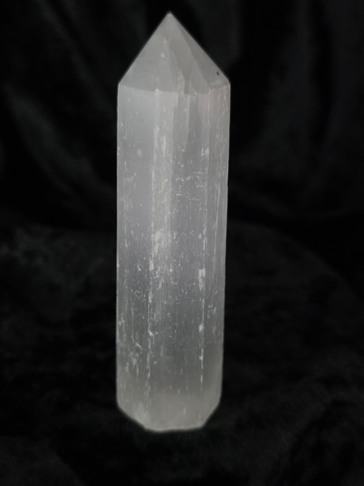 ๐ Selenite Tower โ Moonlit Cleanse (3.75 in)