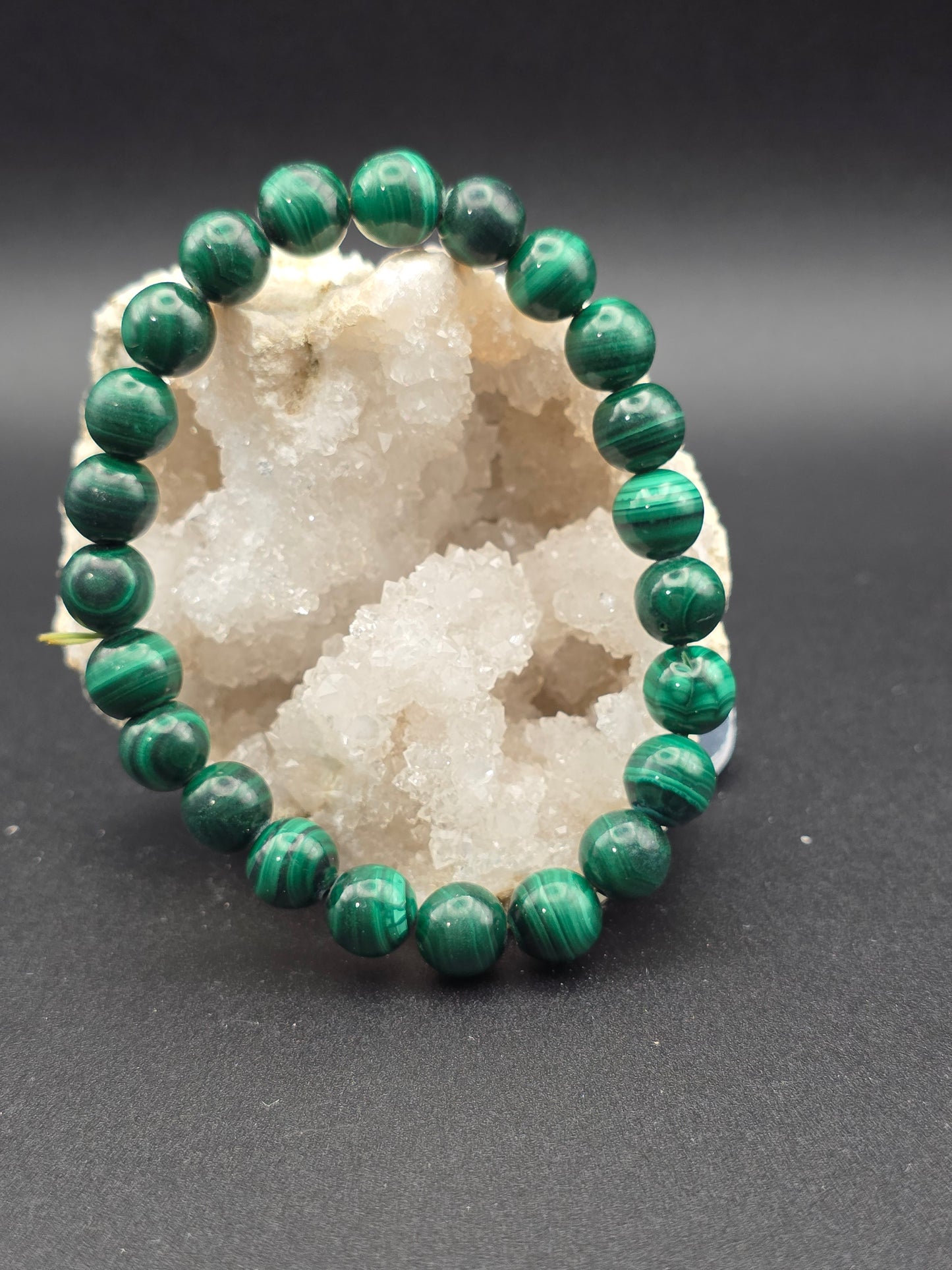 ๐ Malachite Bead Bracelet โ Heart Transformation (8mm)