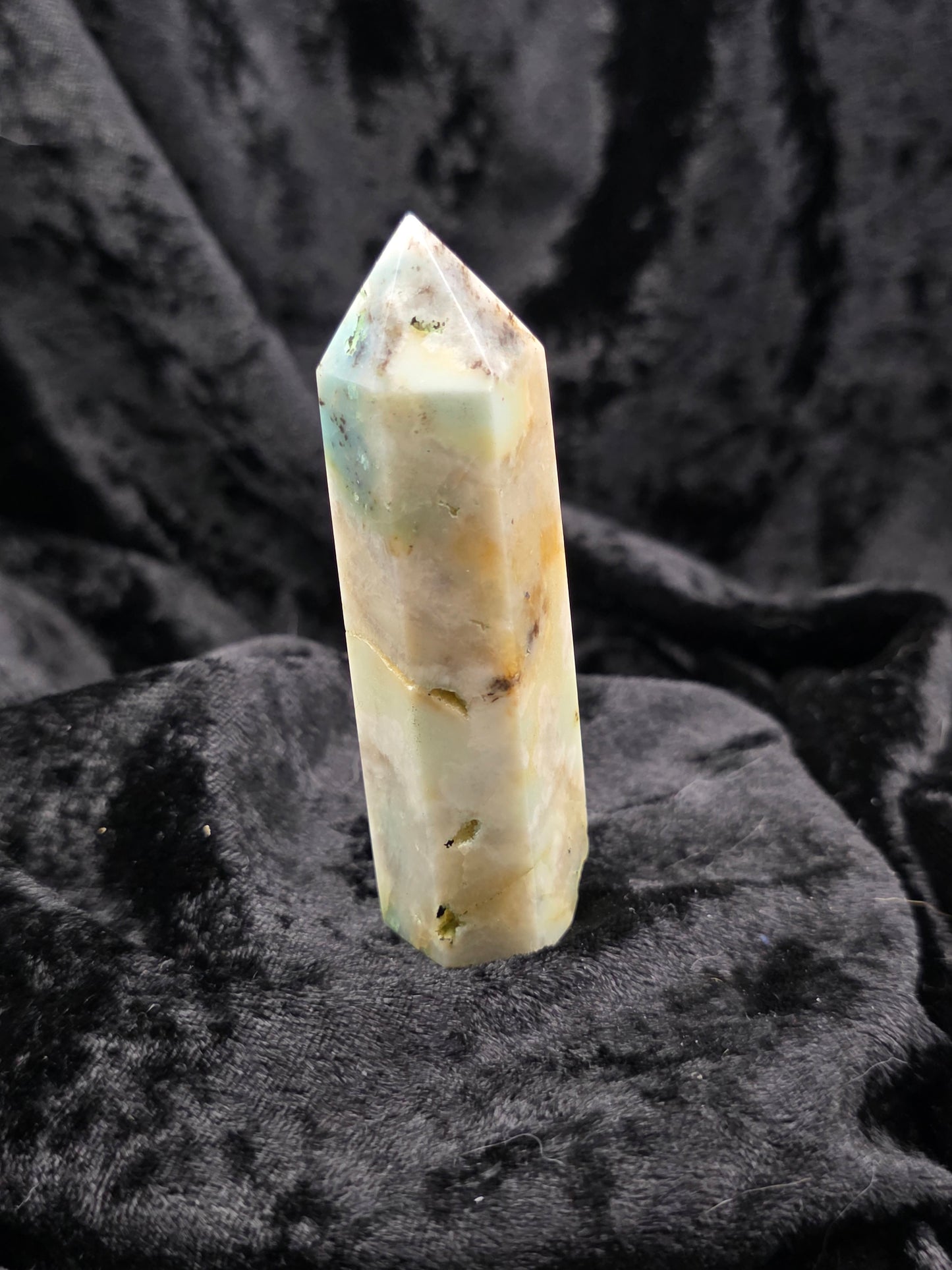 ๐ Caribbean Calcite Tower โ Tranquil Tide (3.25 in.)