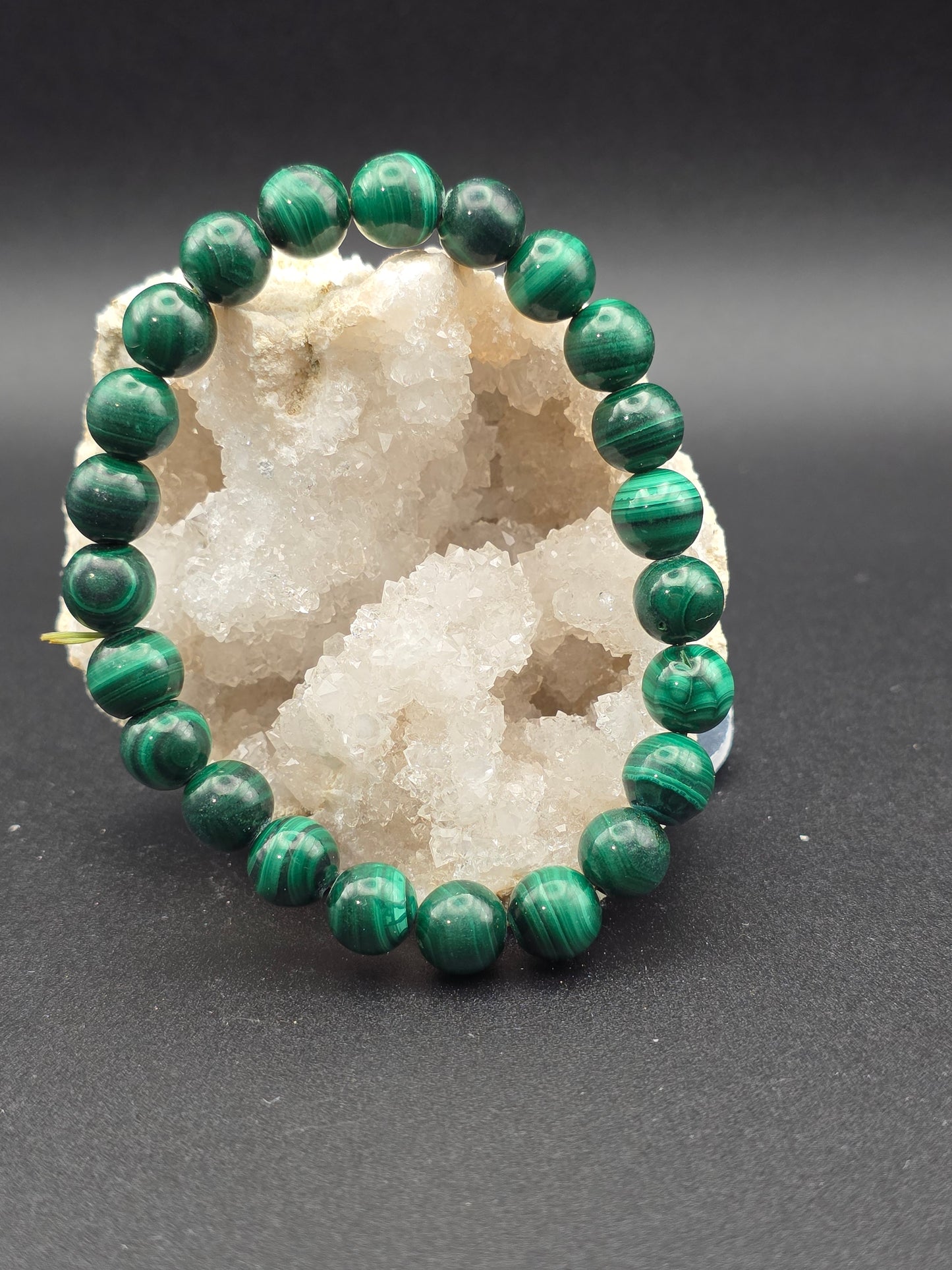 ๐ Malachite Bead Bracelet โ Heart Transformation (8mm)