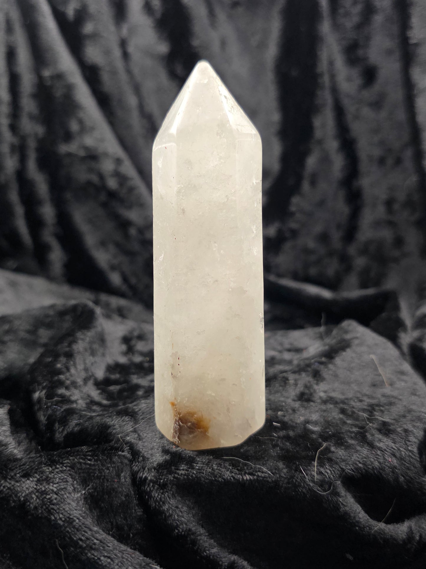 ๐ค Clear Quartz Tower โ Amplified Light (4 in)