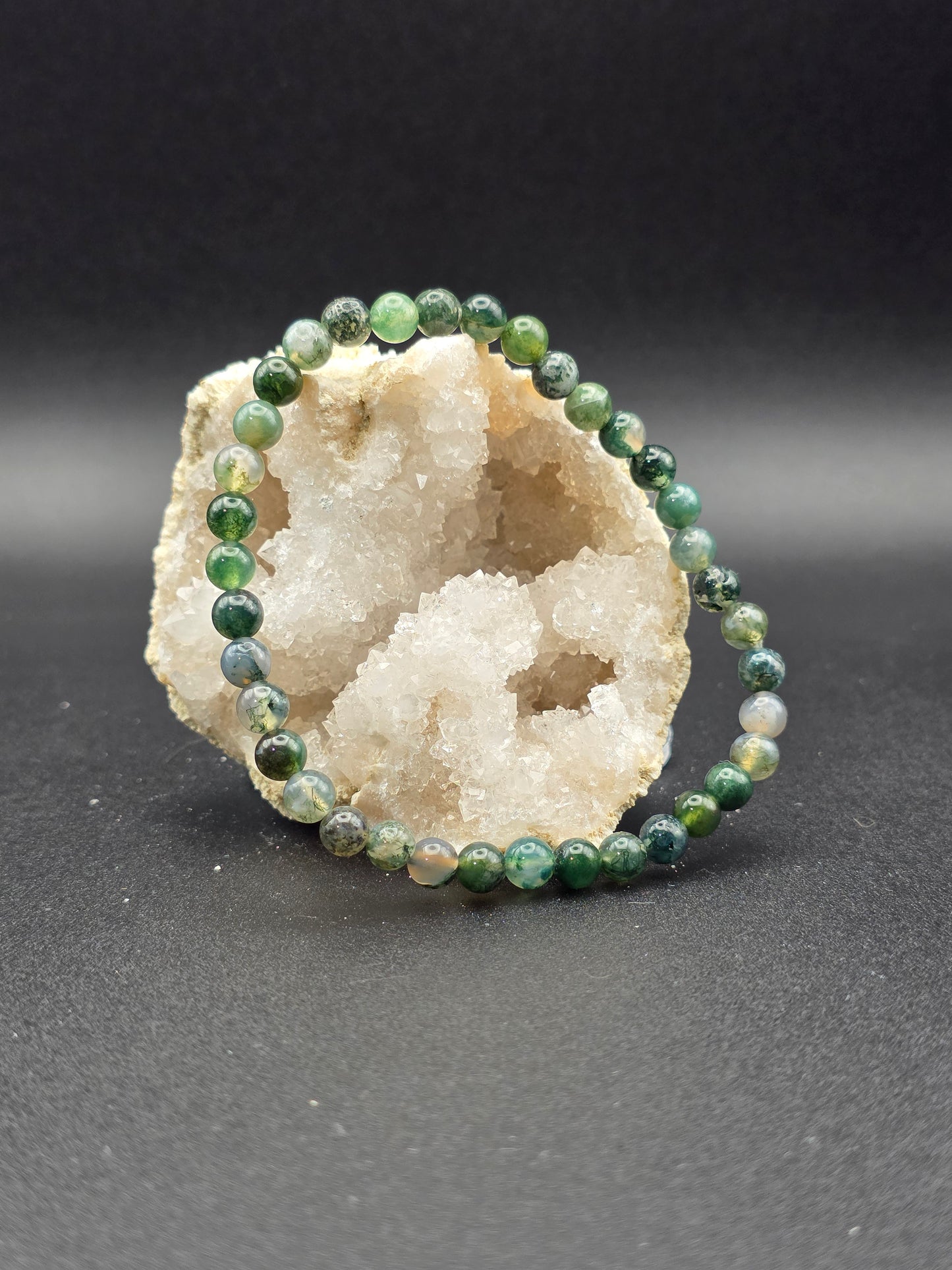๐ฟ Moss Agate Bracelet โ Forest Whisper (5.5mm)