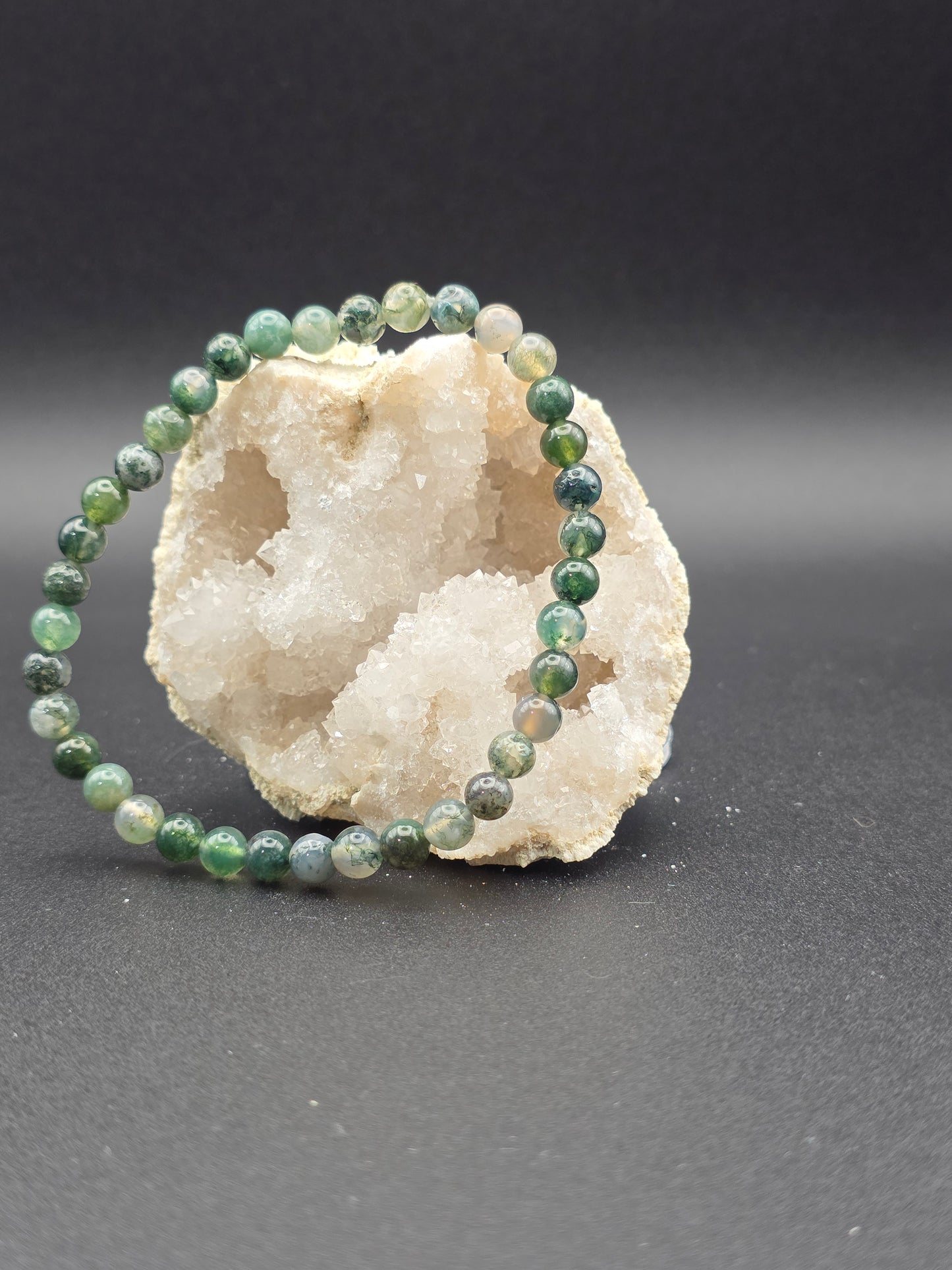 ๐ฟ Moss Agate Bracelet โ Forest Whisper (5.5mm)