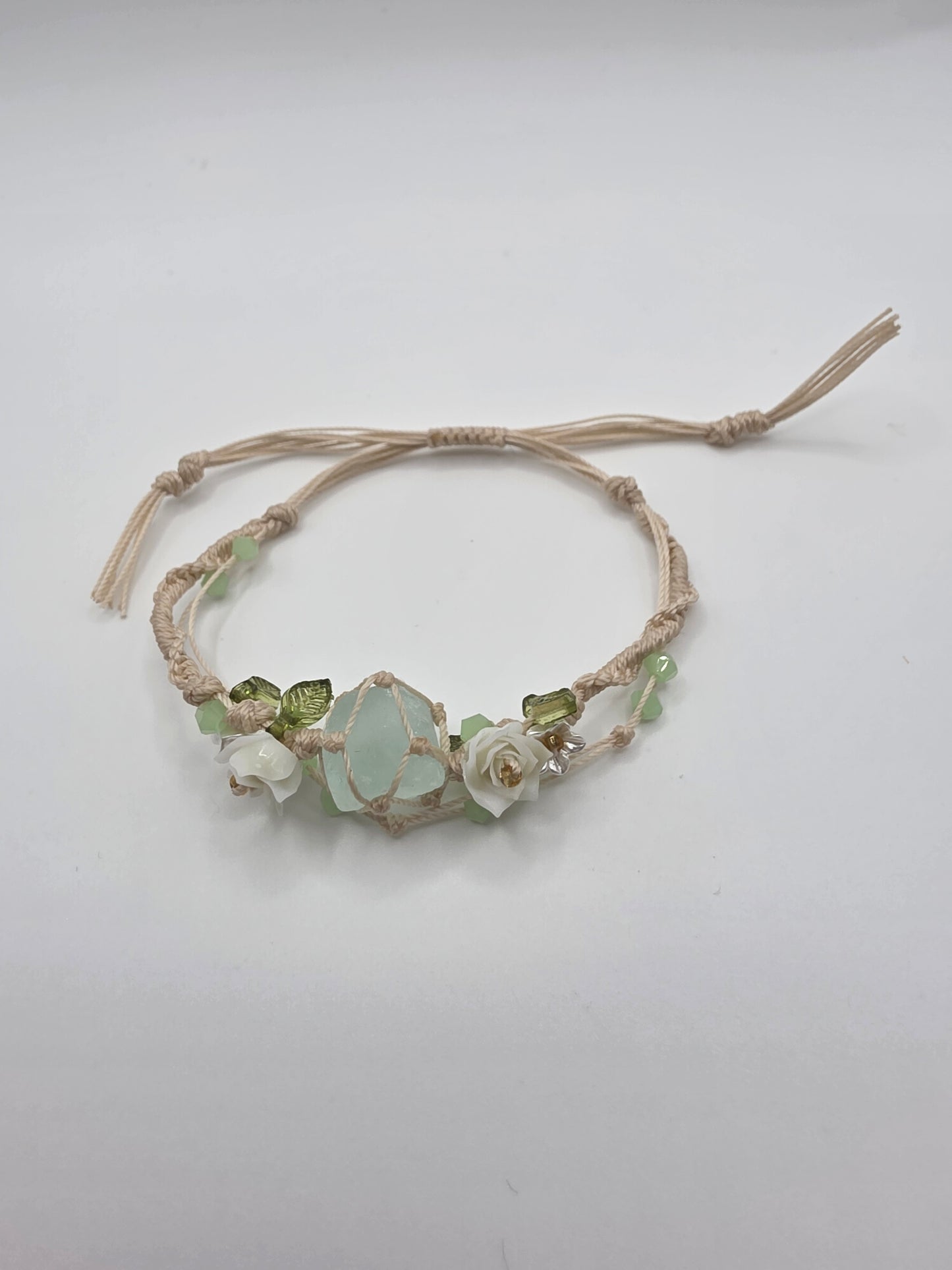 ๐ Fluorite Macrame Bracelet โ Garden of Clarity